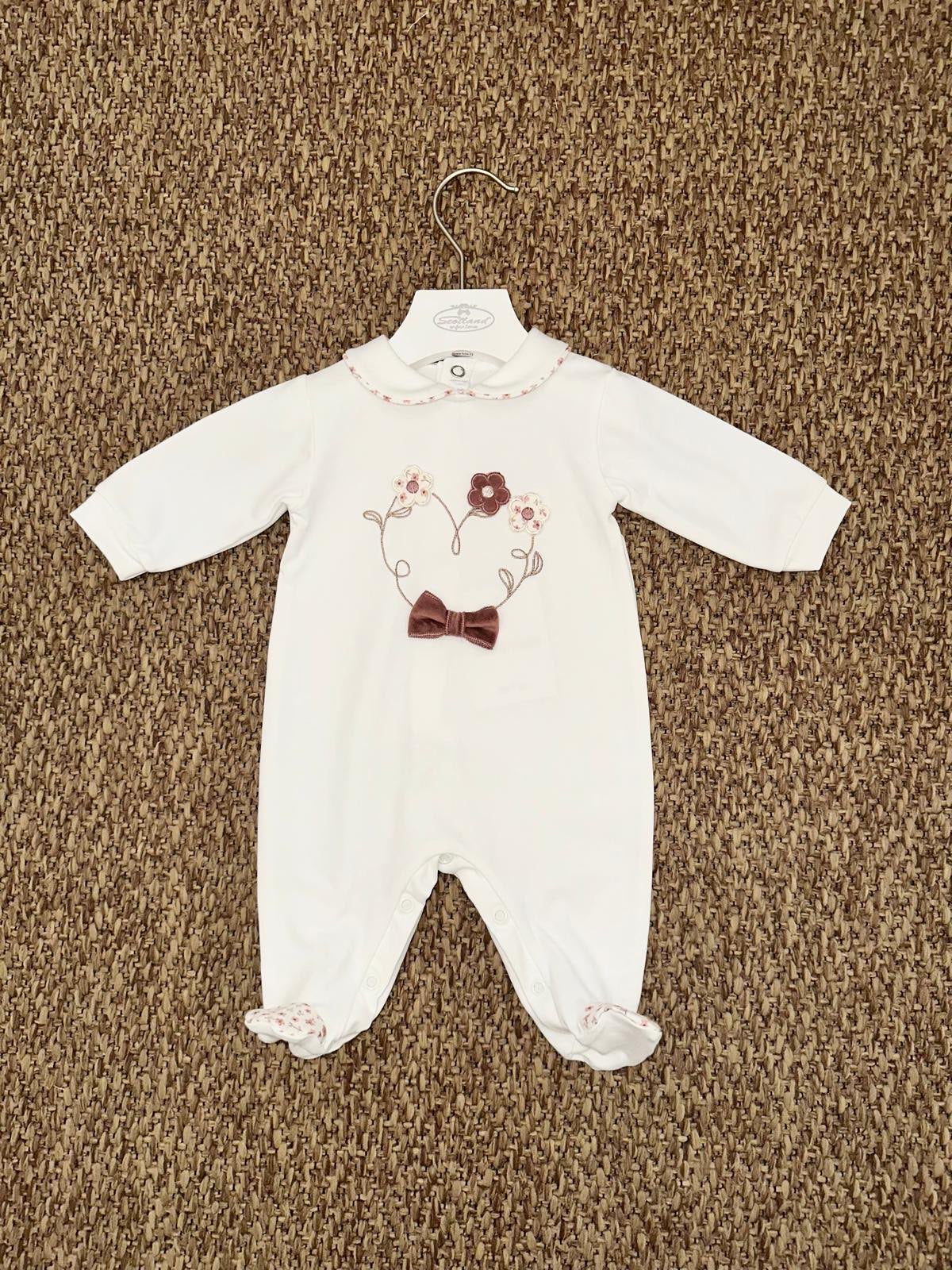 Tutina neonata cuore con fiorellini Teto&Tatta