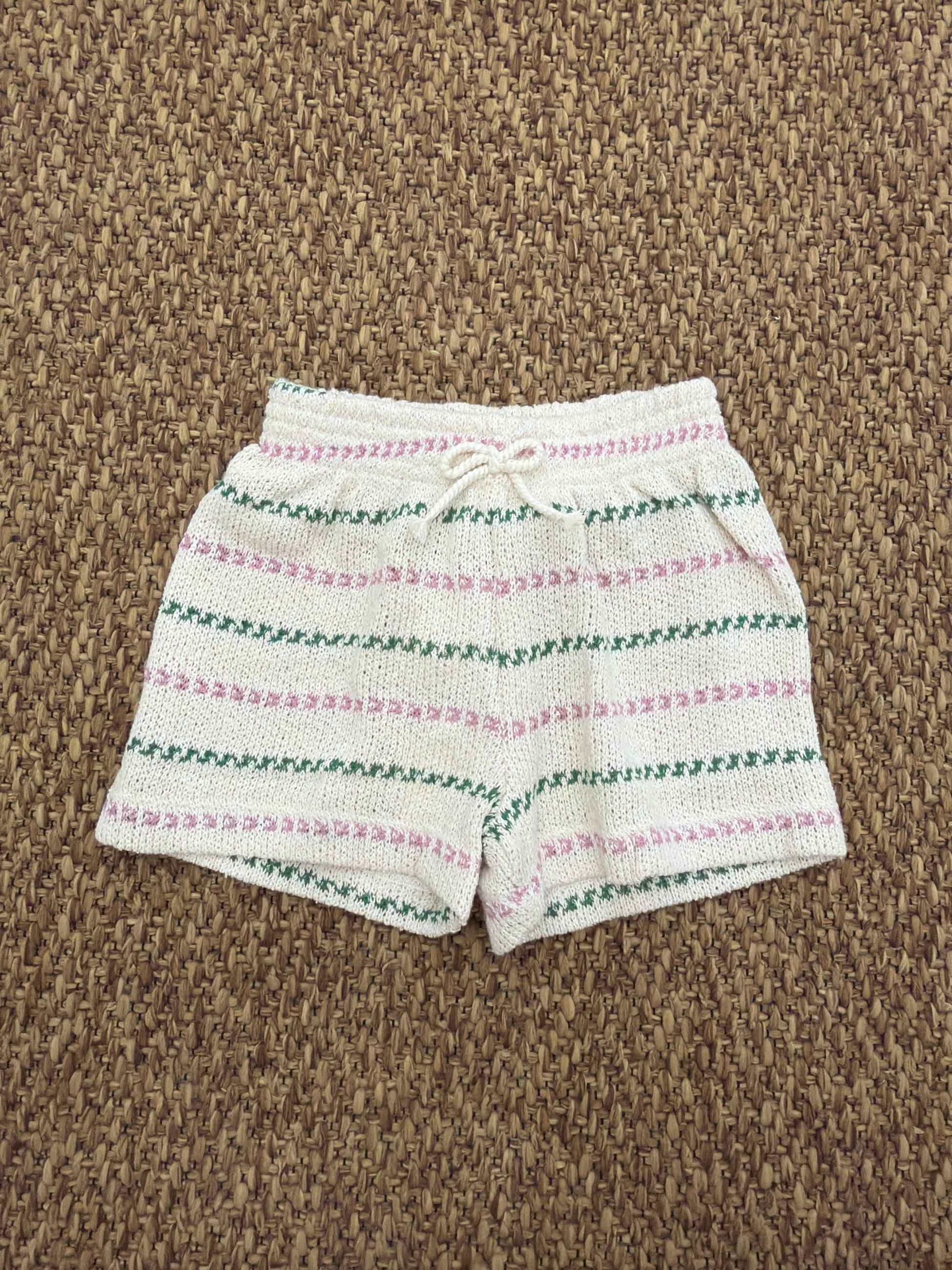 Shorts bimbi in maglia con stampa a righe Play Up