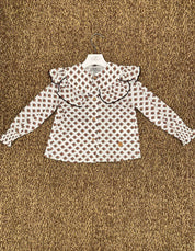Camicia bambina a fantasia con collo volant Jose Varon