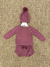 Completo neonata 2pz pon pon con cappellino Babidu