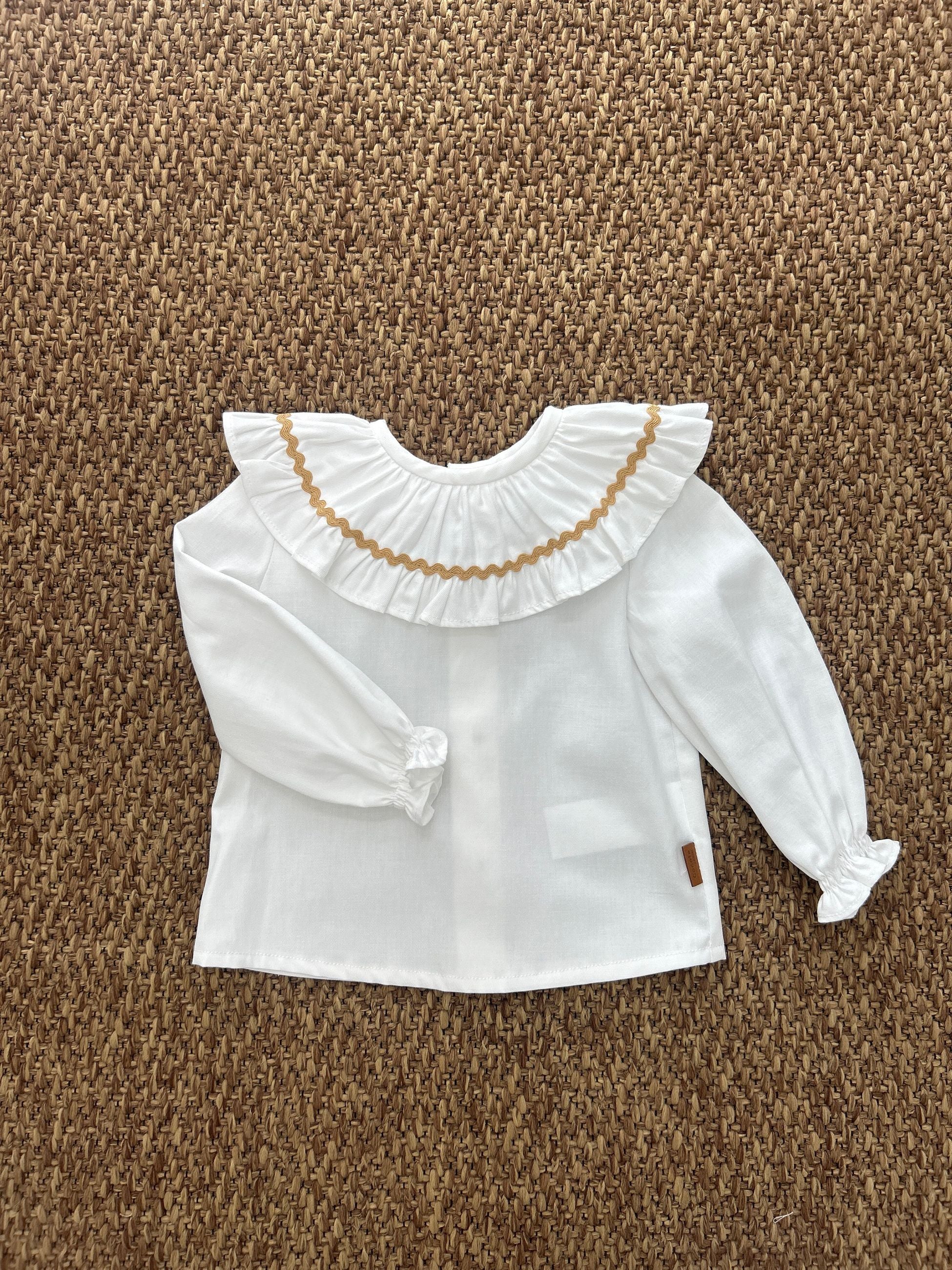 Camicia bimba con collo volant Cocote