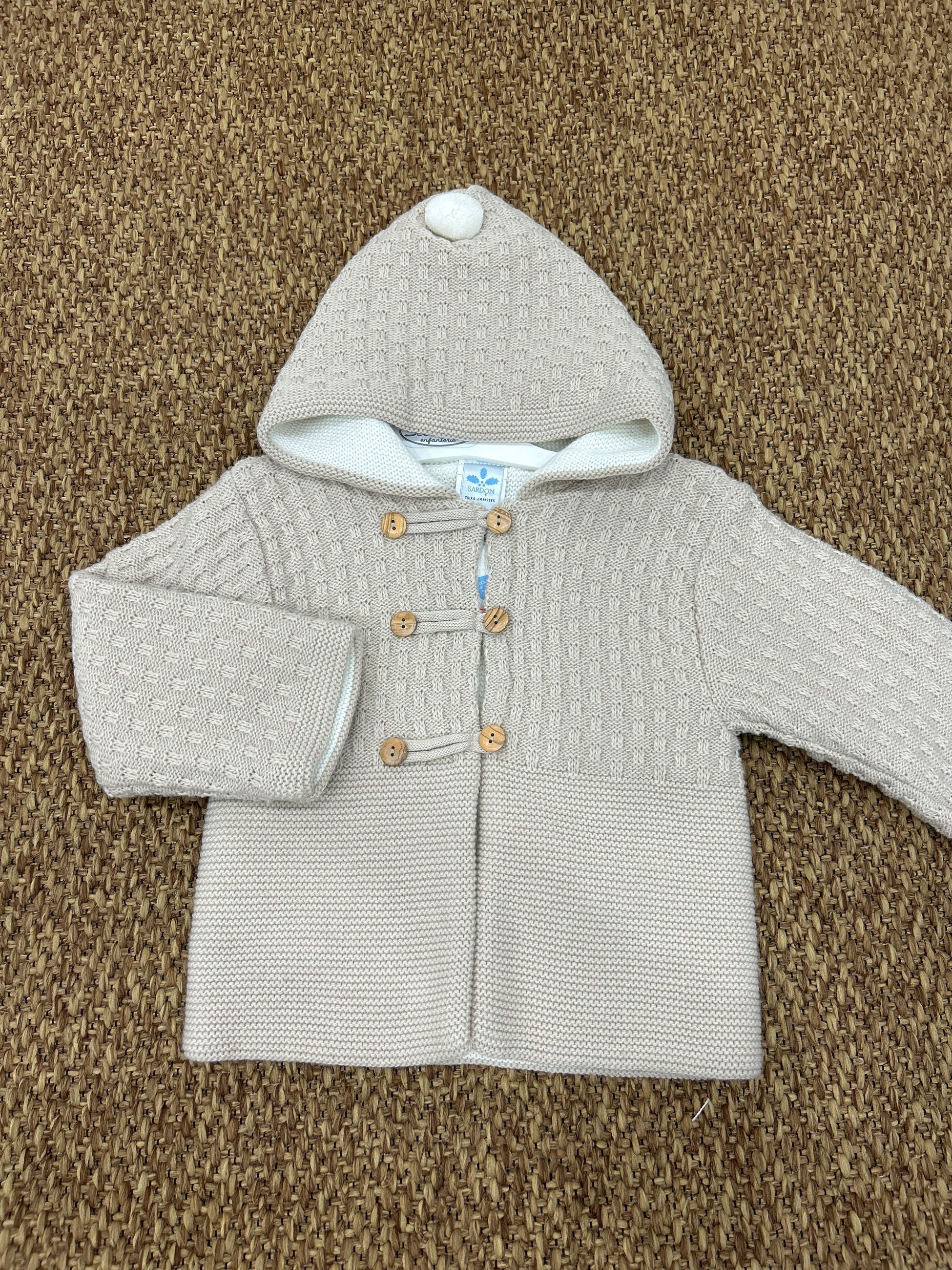 Cappotto bimbo in lana con cappuccio Sardon