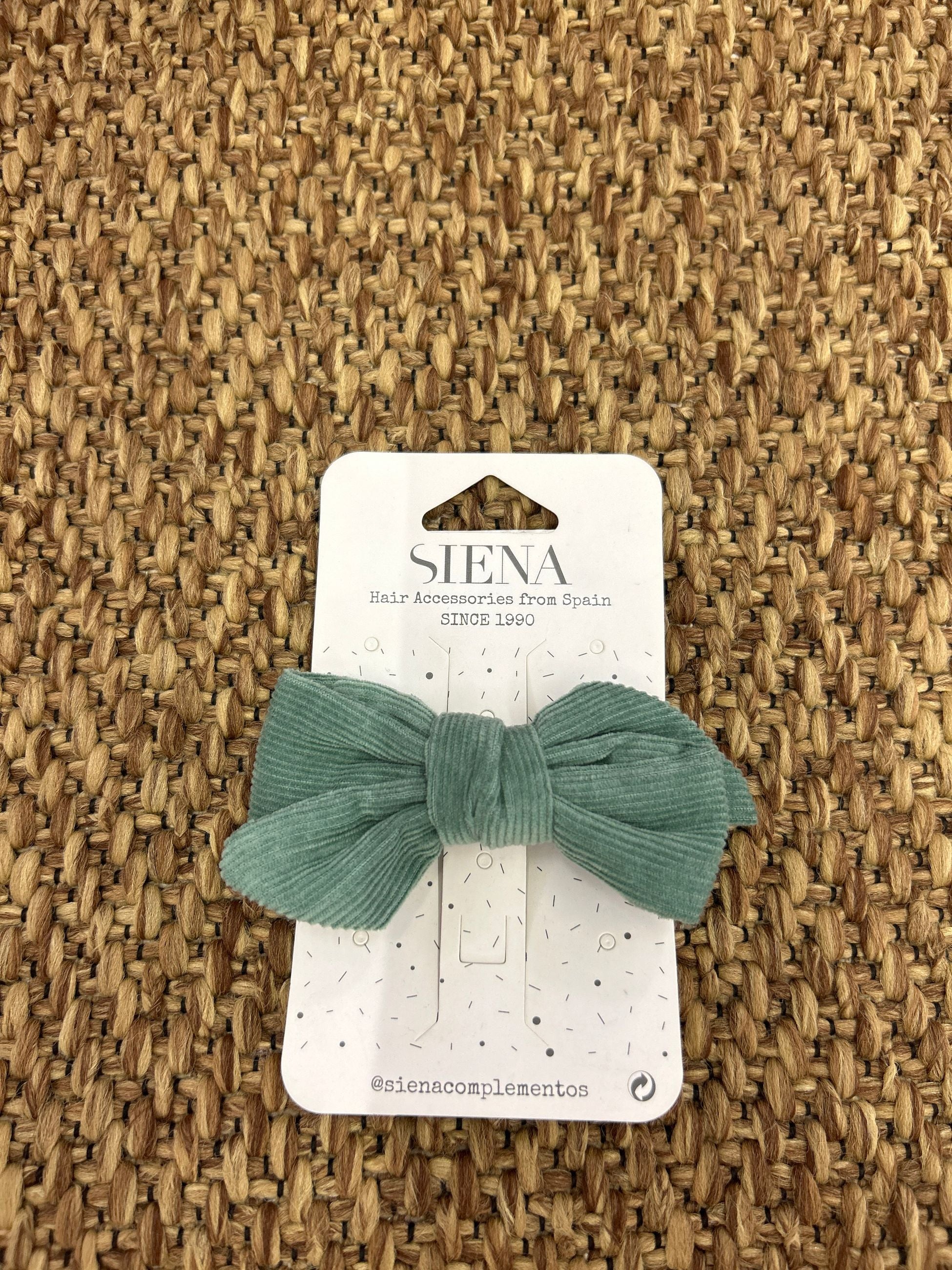Molletta per capelli bimba fiocco in velluto a costine Siena