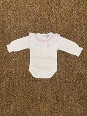Body neonata con colletto rouches Babidu