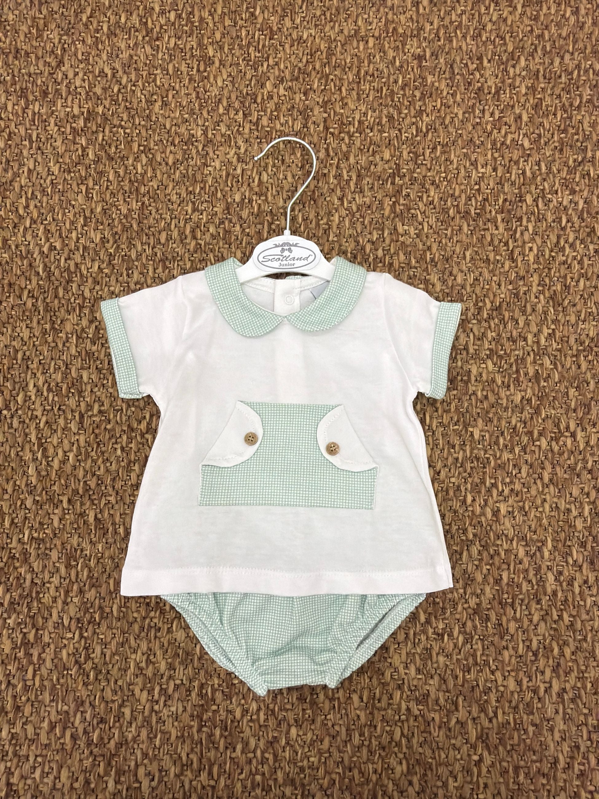 Completo neonato 2pz con tasca Babidu