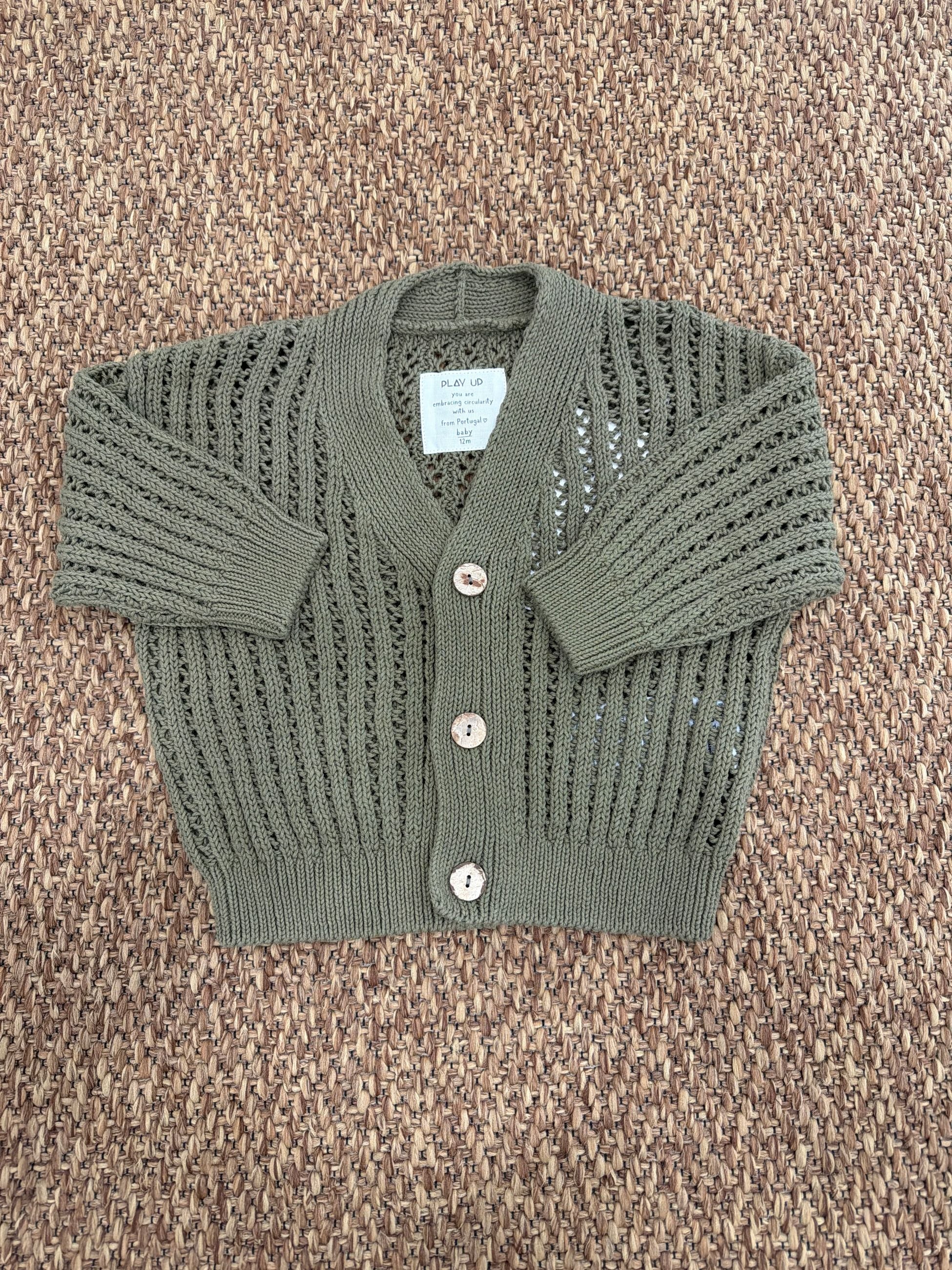 Giacchino bambina traforato in maglia Play Up