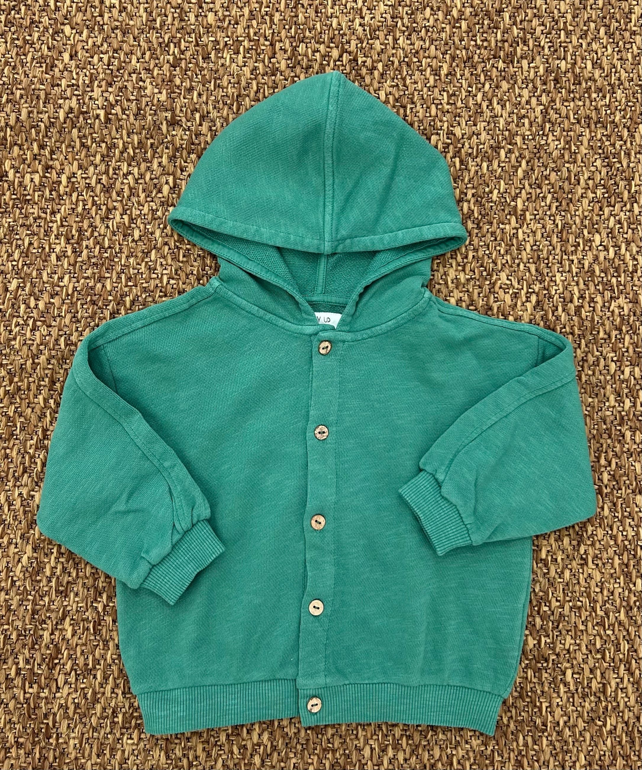 Giacchino bambino con cappuccio e bottoni in cocco Play Up