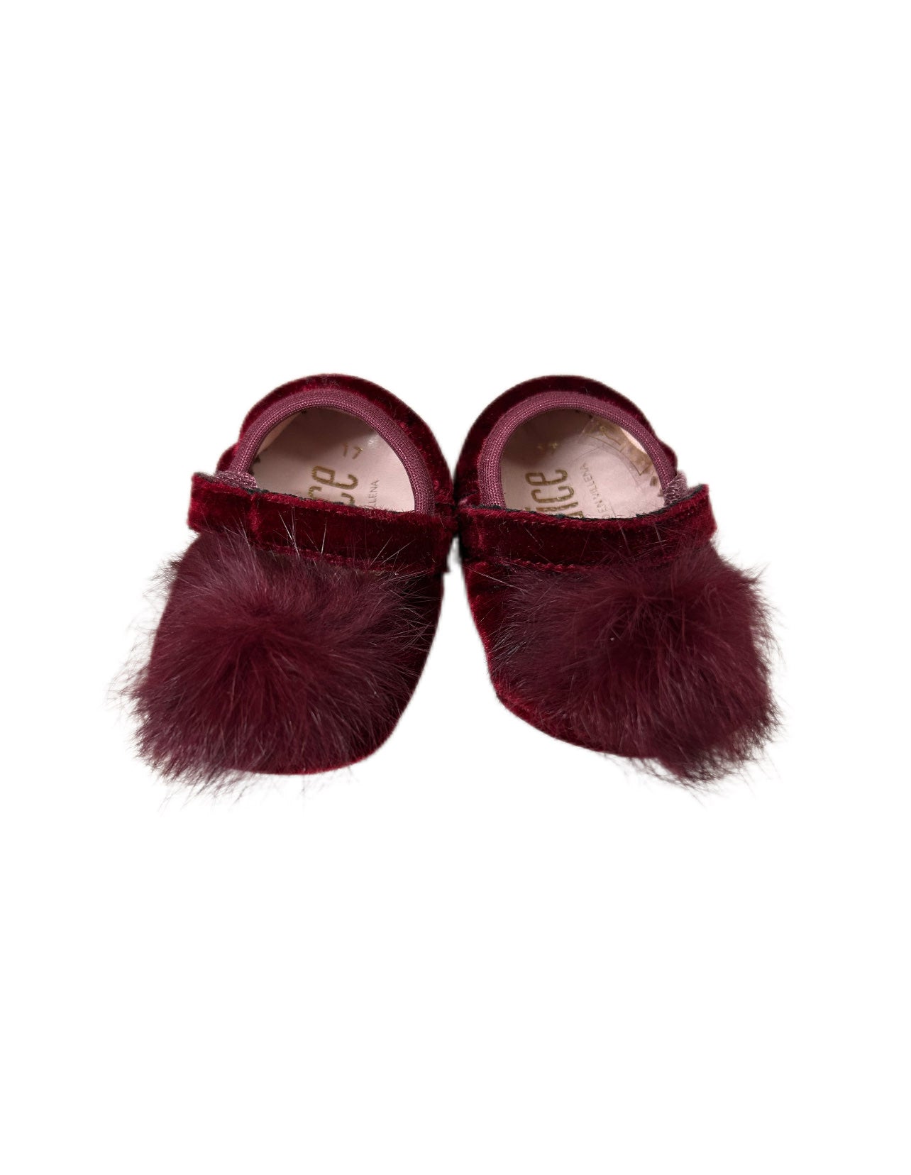 Ballerina neonata da culla in velluto con pon pon Indice