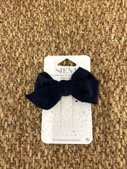 Molletta per capelli bimba fiocco in velluto a costine Siena