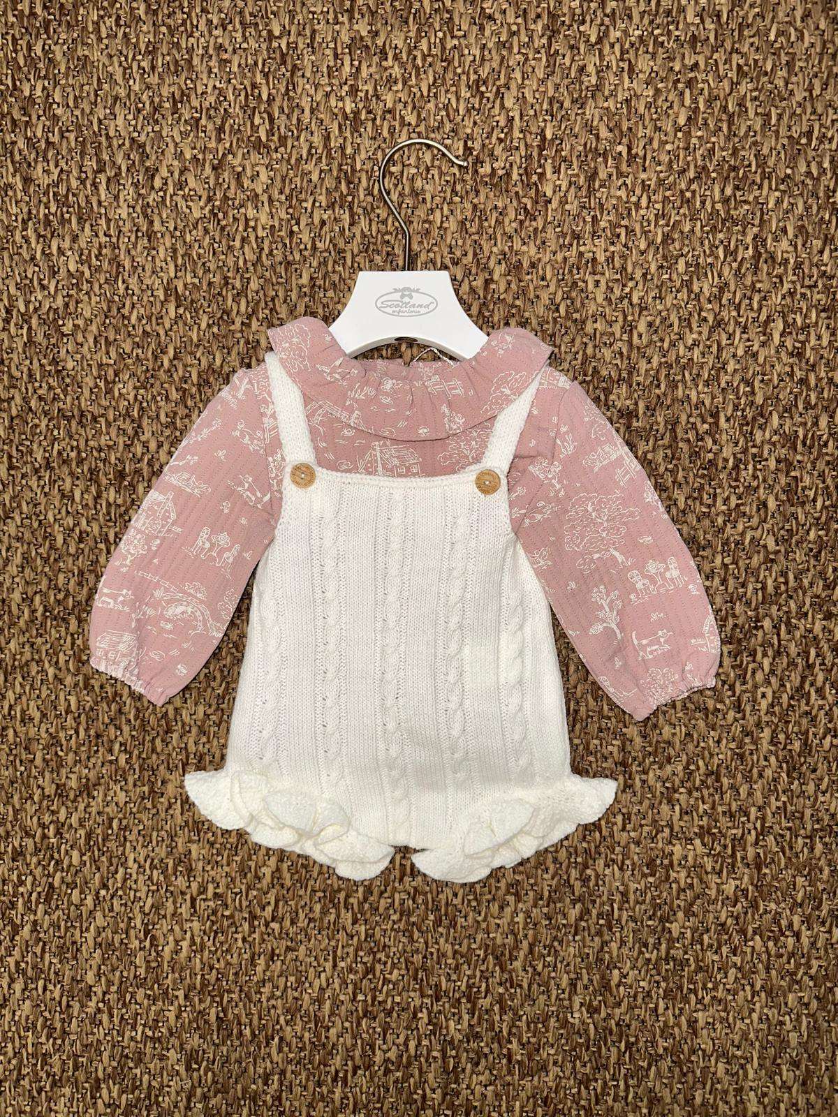 Completo neonata 2pz con camicia a fantasia Micolino