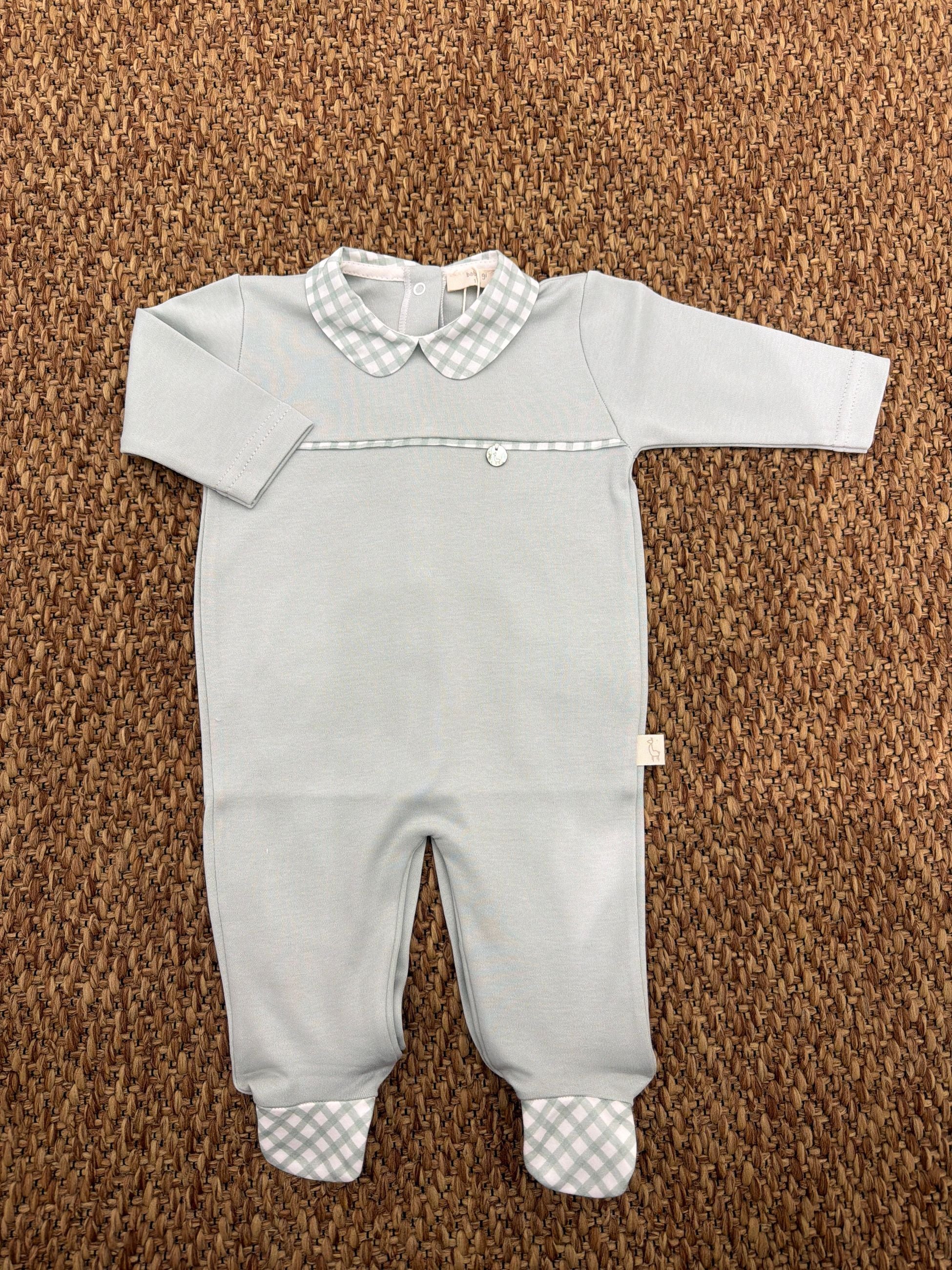 Tutina neonato con dettagli a quadretti Baby Gi