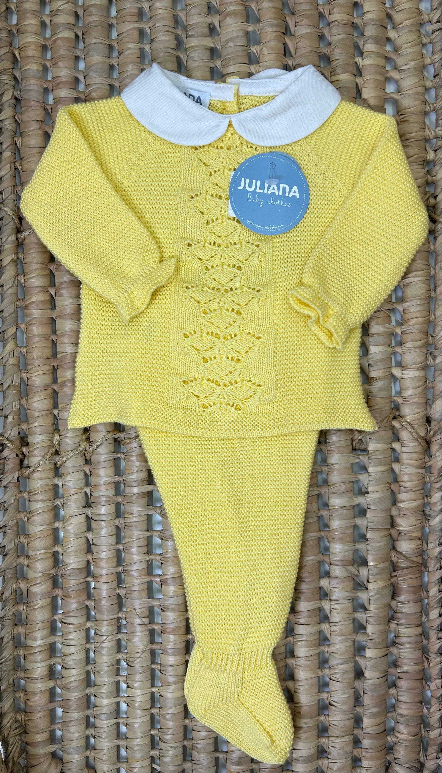 Completo Bimba in maglia con merletto Juliana