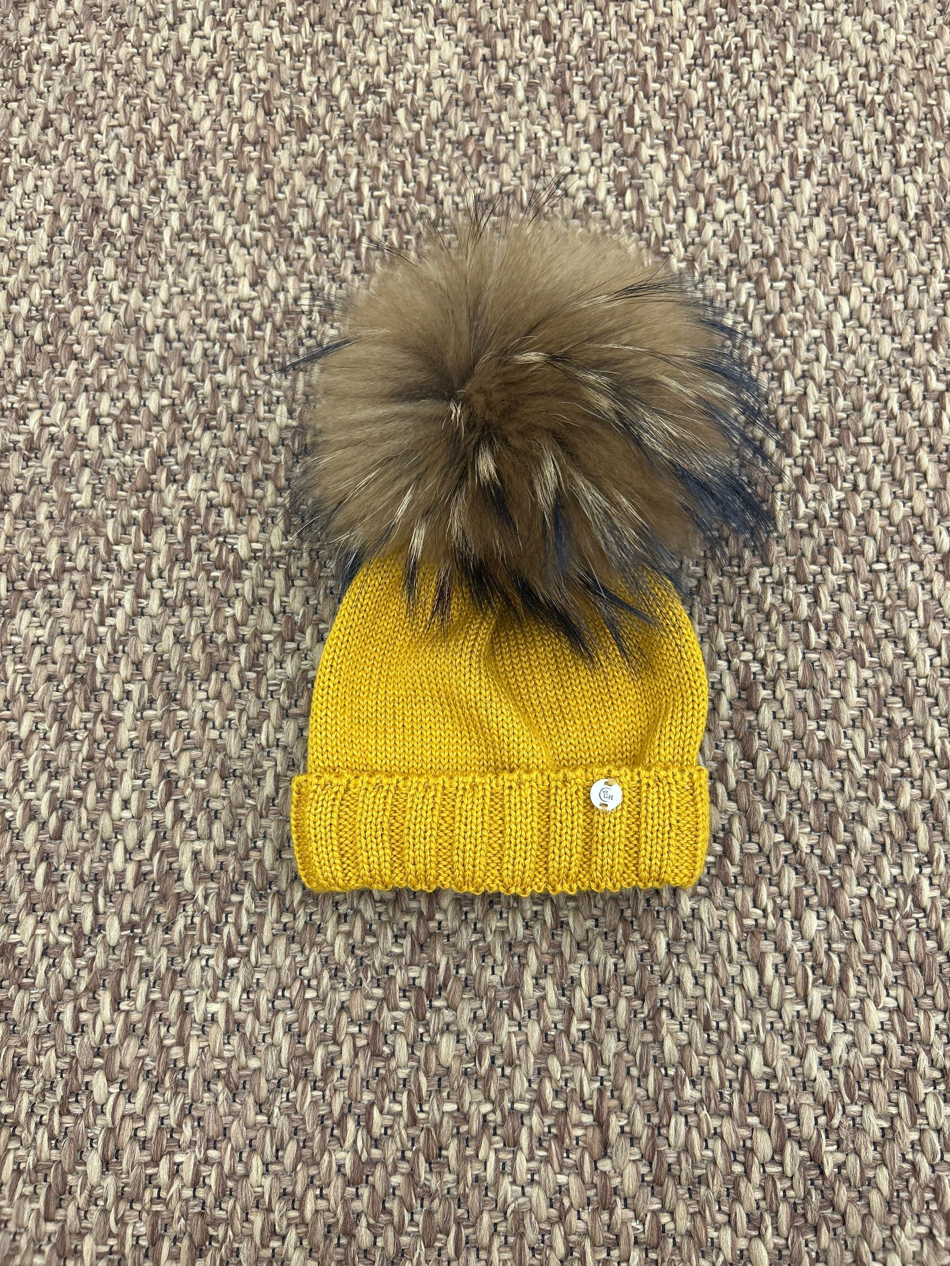 Cappellino bimbi lana pon pon Gio Higuamy