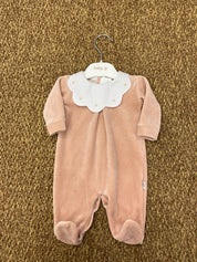 Tutina neonati in ciniglia collo nuvola Pappa e Latte