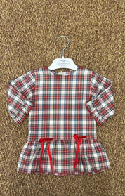 Abito bimba scozzese con fiocchetti Phi Clothing