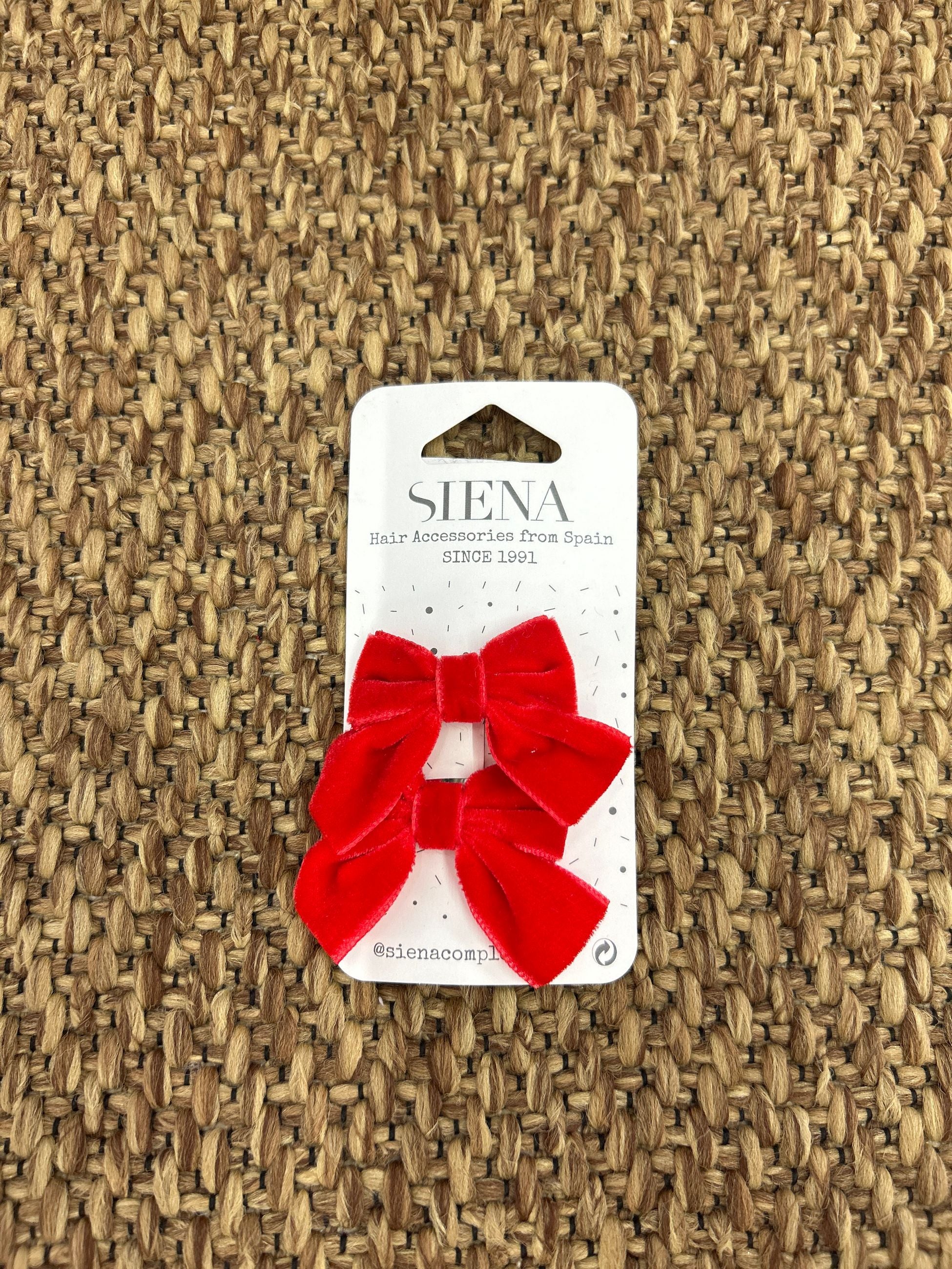 Molletta per capelli bimba fiocco in velluto Siena