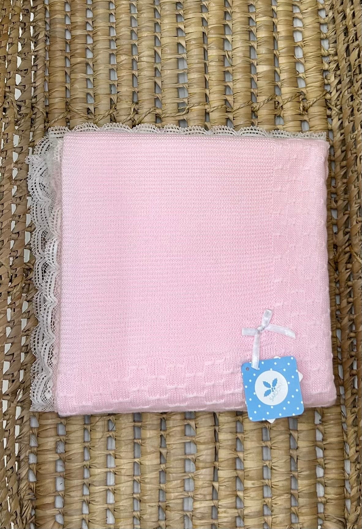 Copertina in filo cotone con merletto Sardon