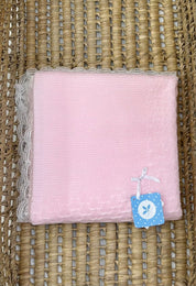 Copertina in filo cotone con merletto Sardon