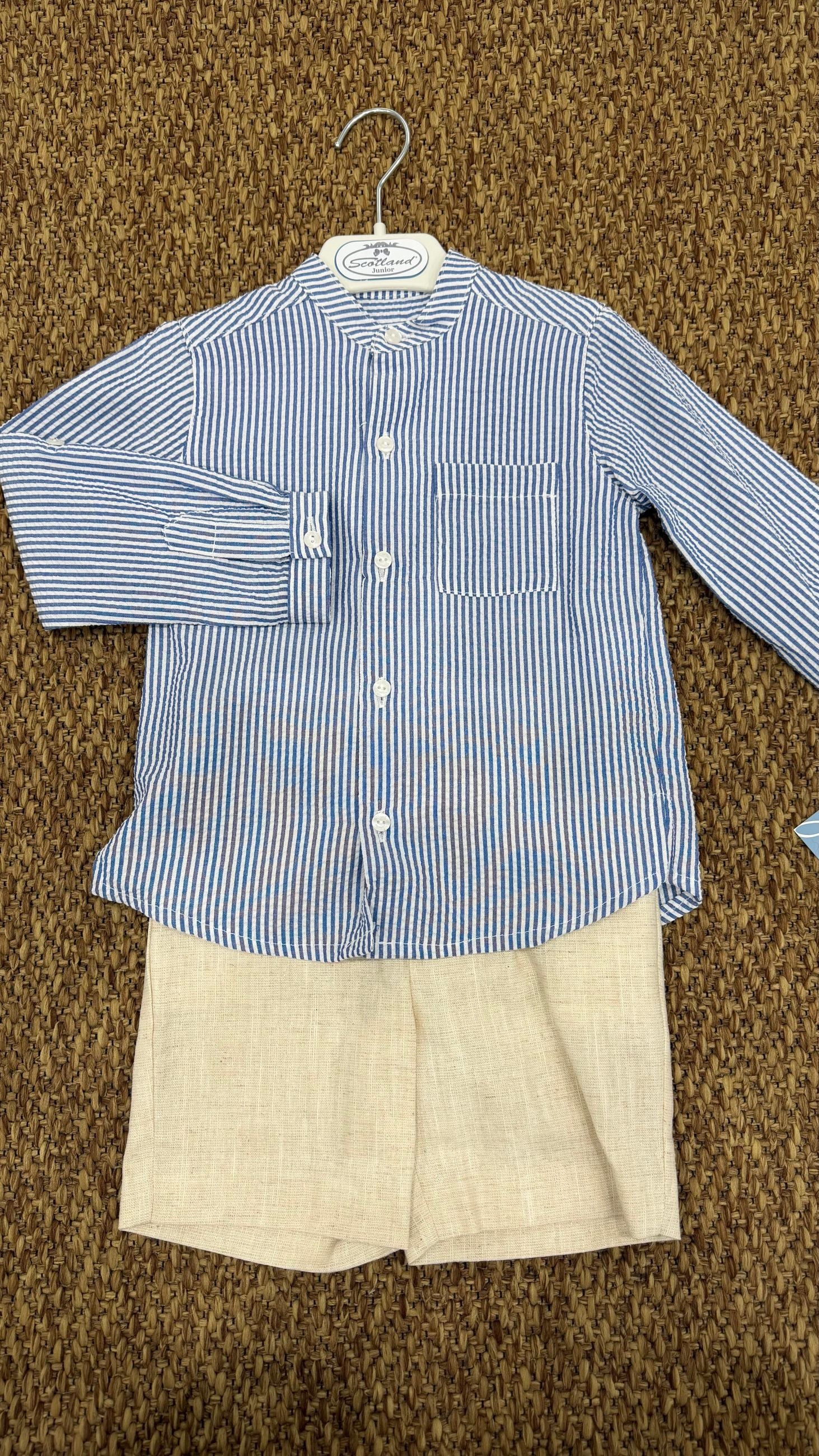 Completo bambino 2pz camicia a righe Yoedu