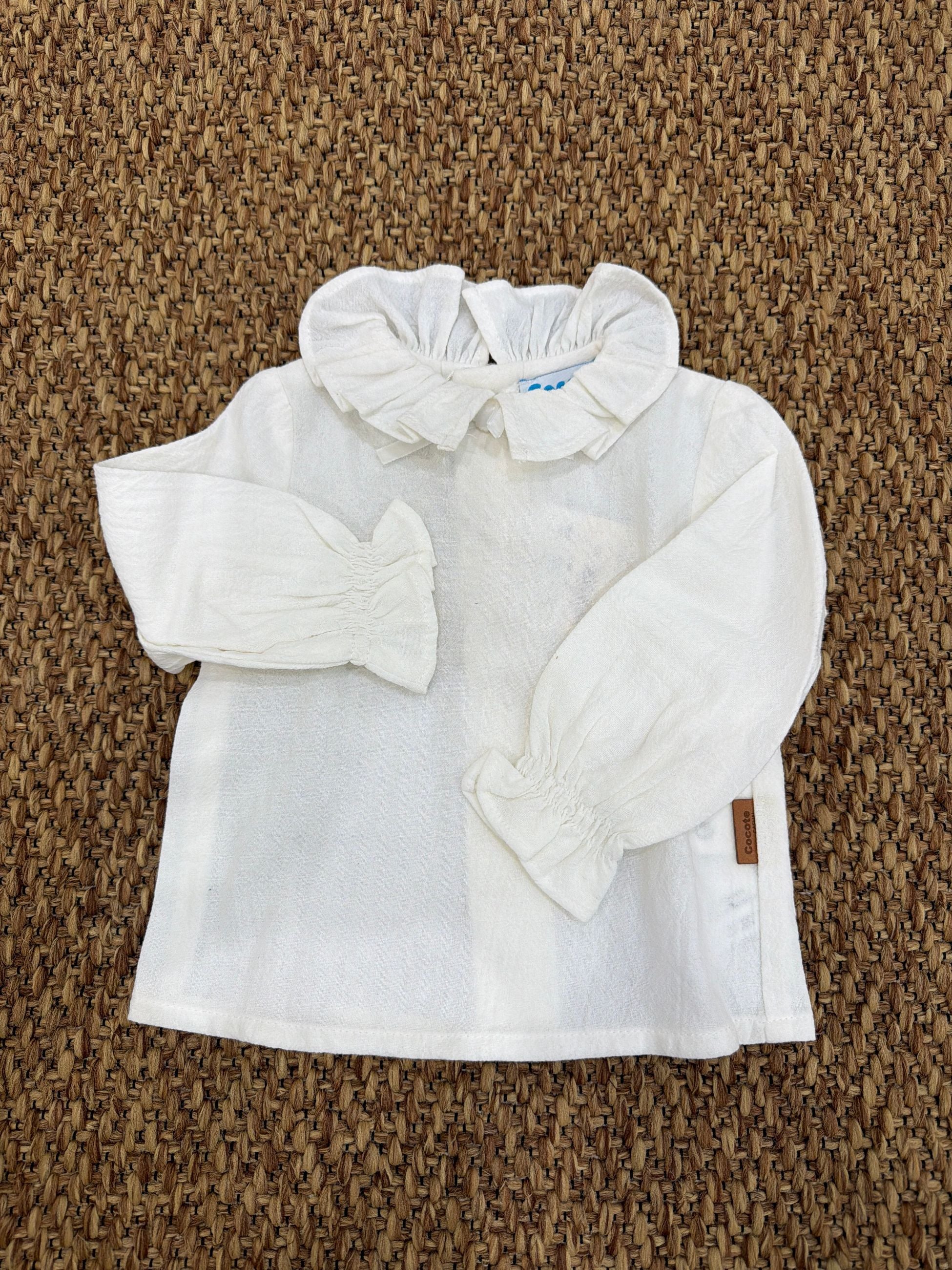 Camicia bimba collo volant Cocote