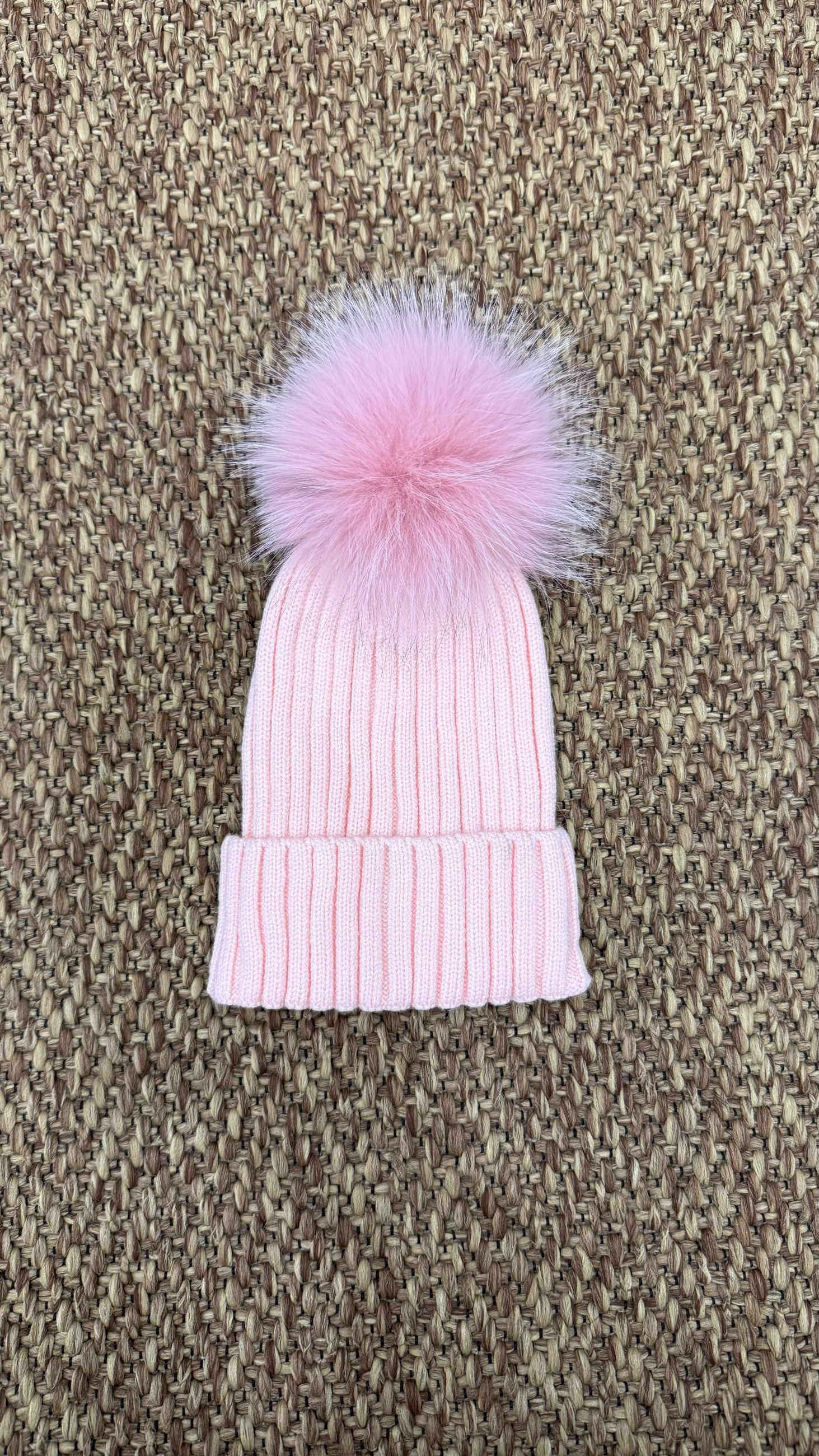 Cappello bimbi a costine pon pon Enfant Made in Italy