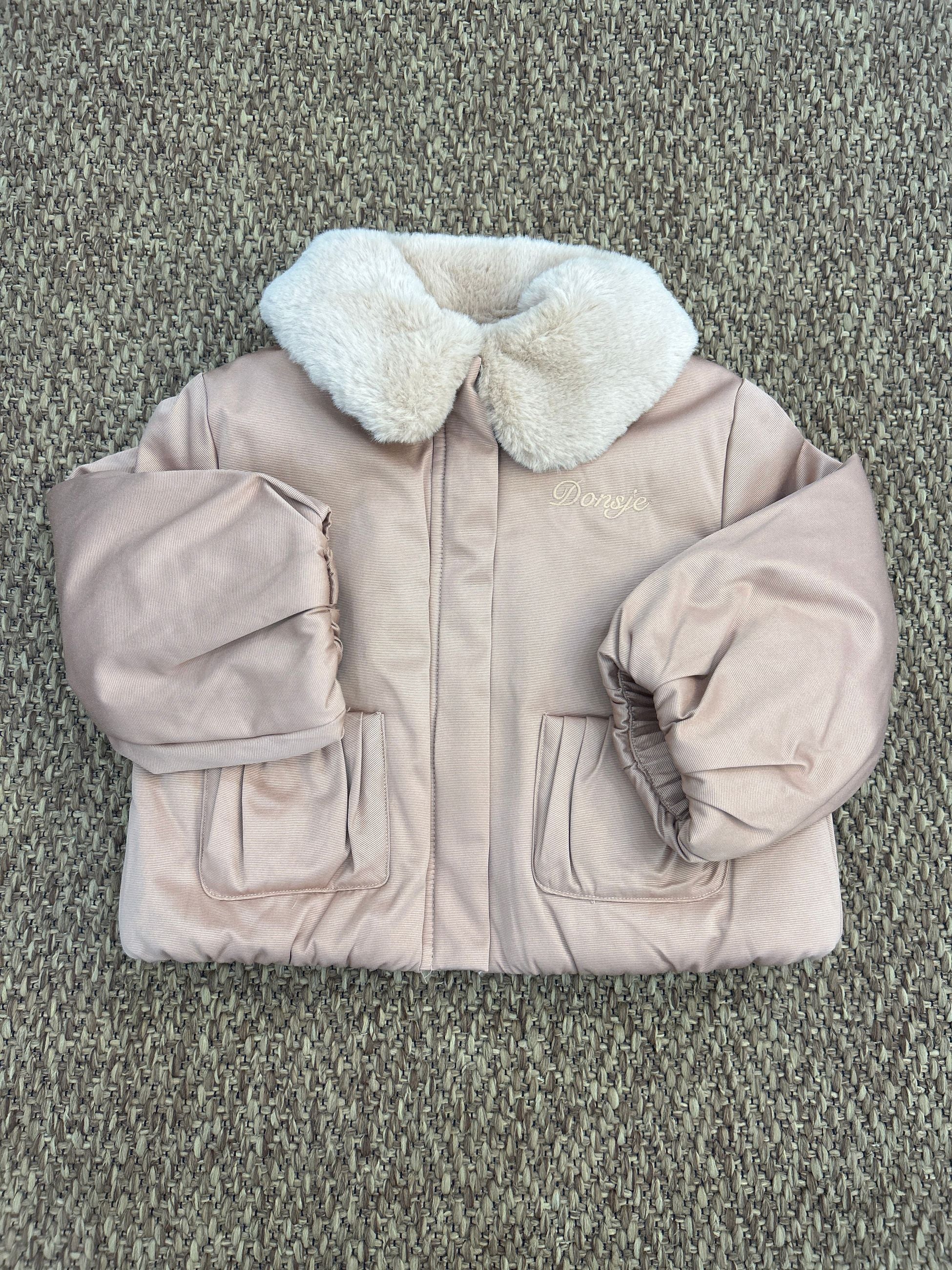 Giubbino bambina con collo teddy Donsje