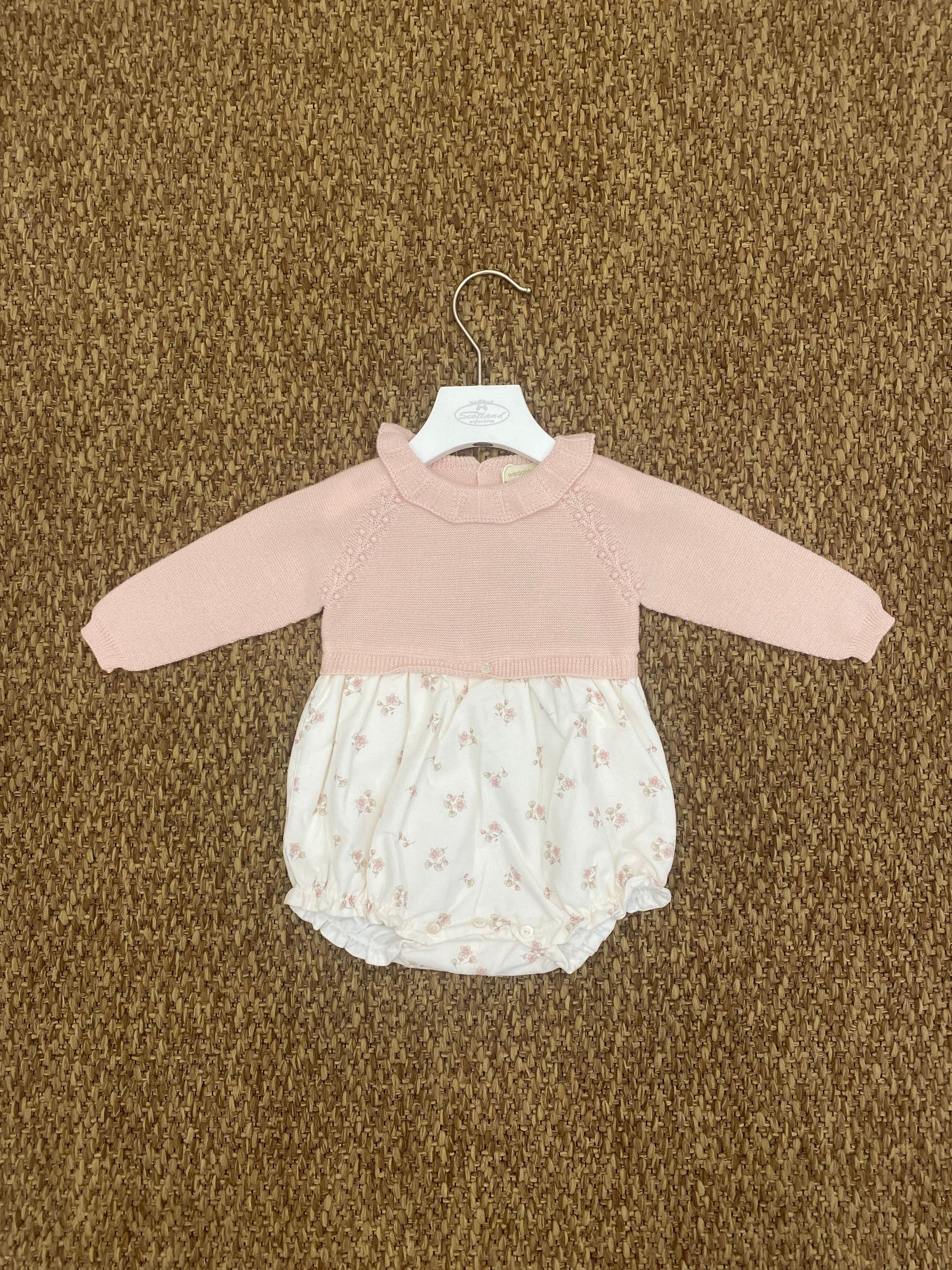 Pagliaccetto neonata a fiori Wedoble