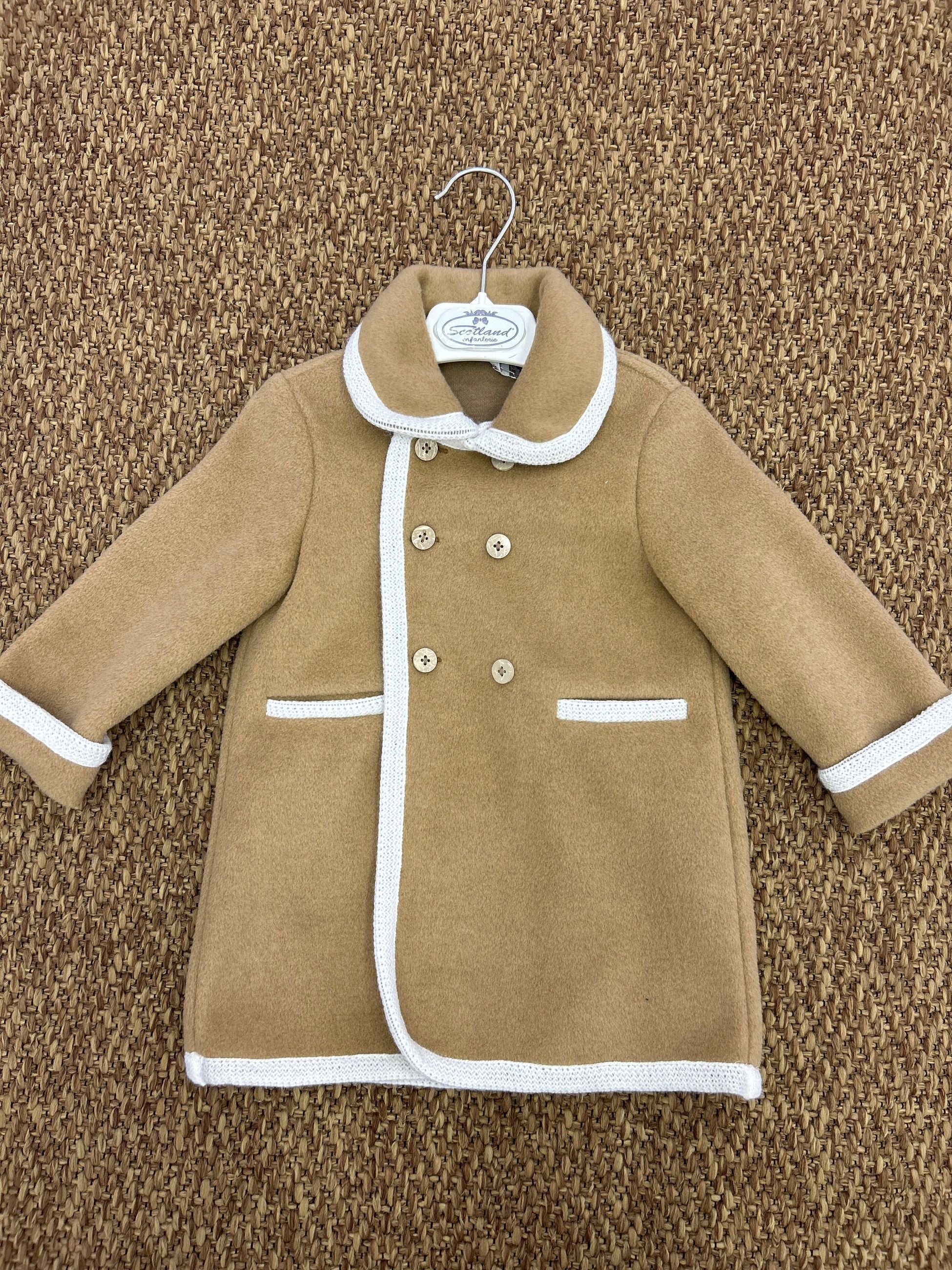 Cappotto bimbo doppio petto cammello Enfant Made in Italy