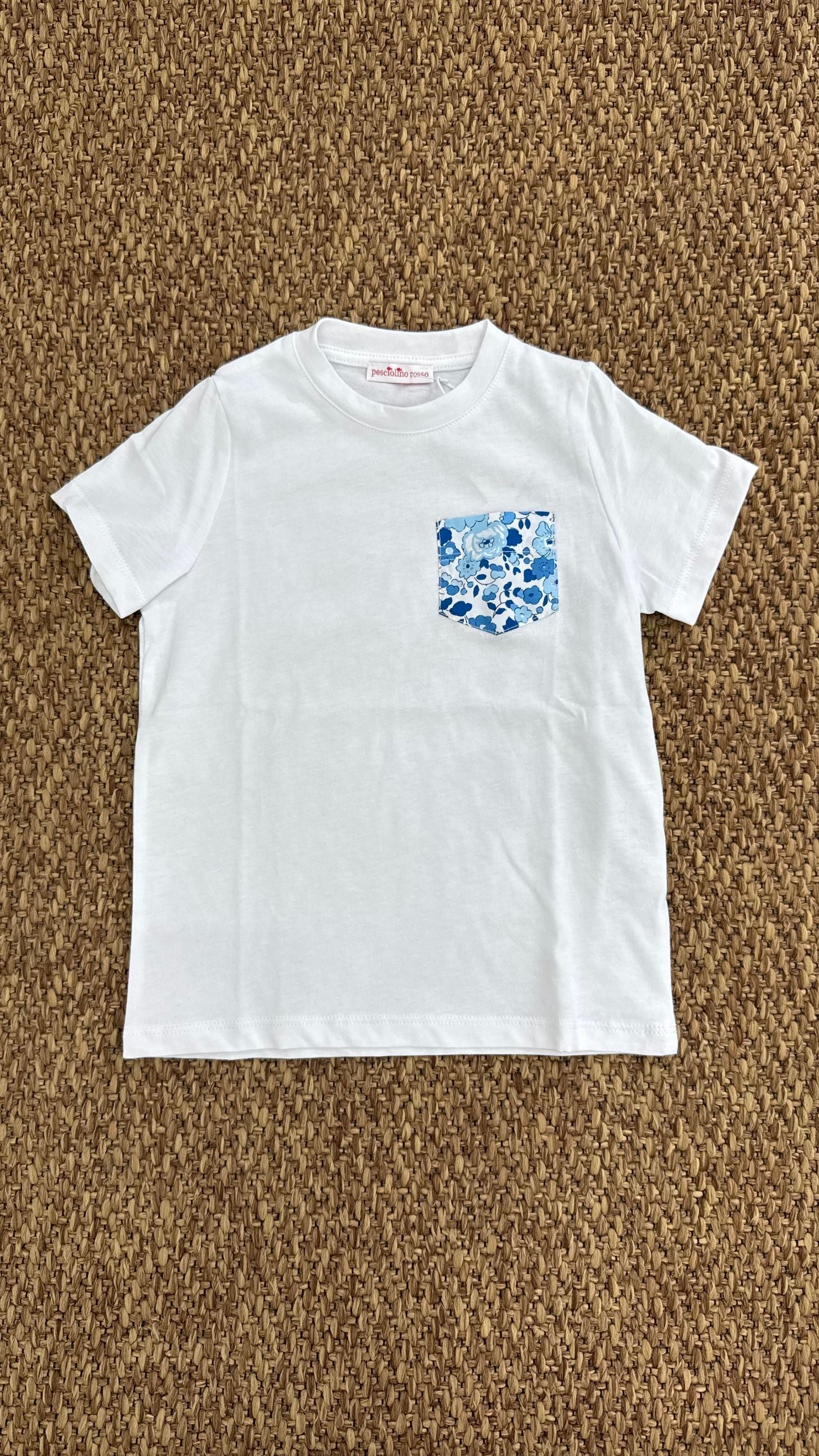 T-shirt bambino taschino fantasia Pesciolino Rosso