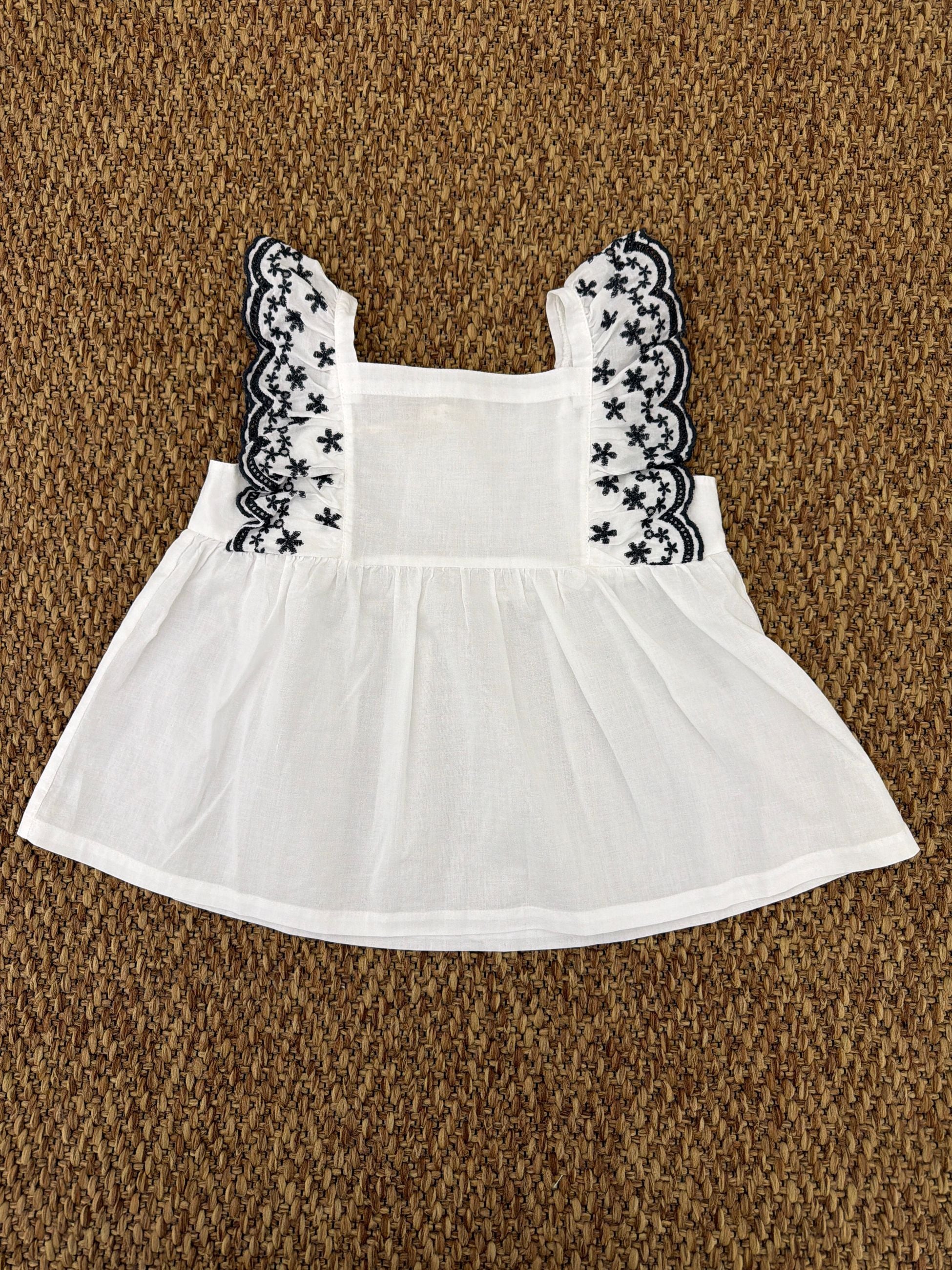 Top bimba con ricamo fiori Zhoe & Tobiah