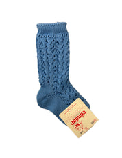 Calzini bimbo lunghi alti dettaglio traforato Condor