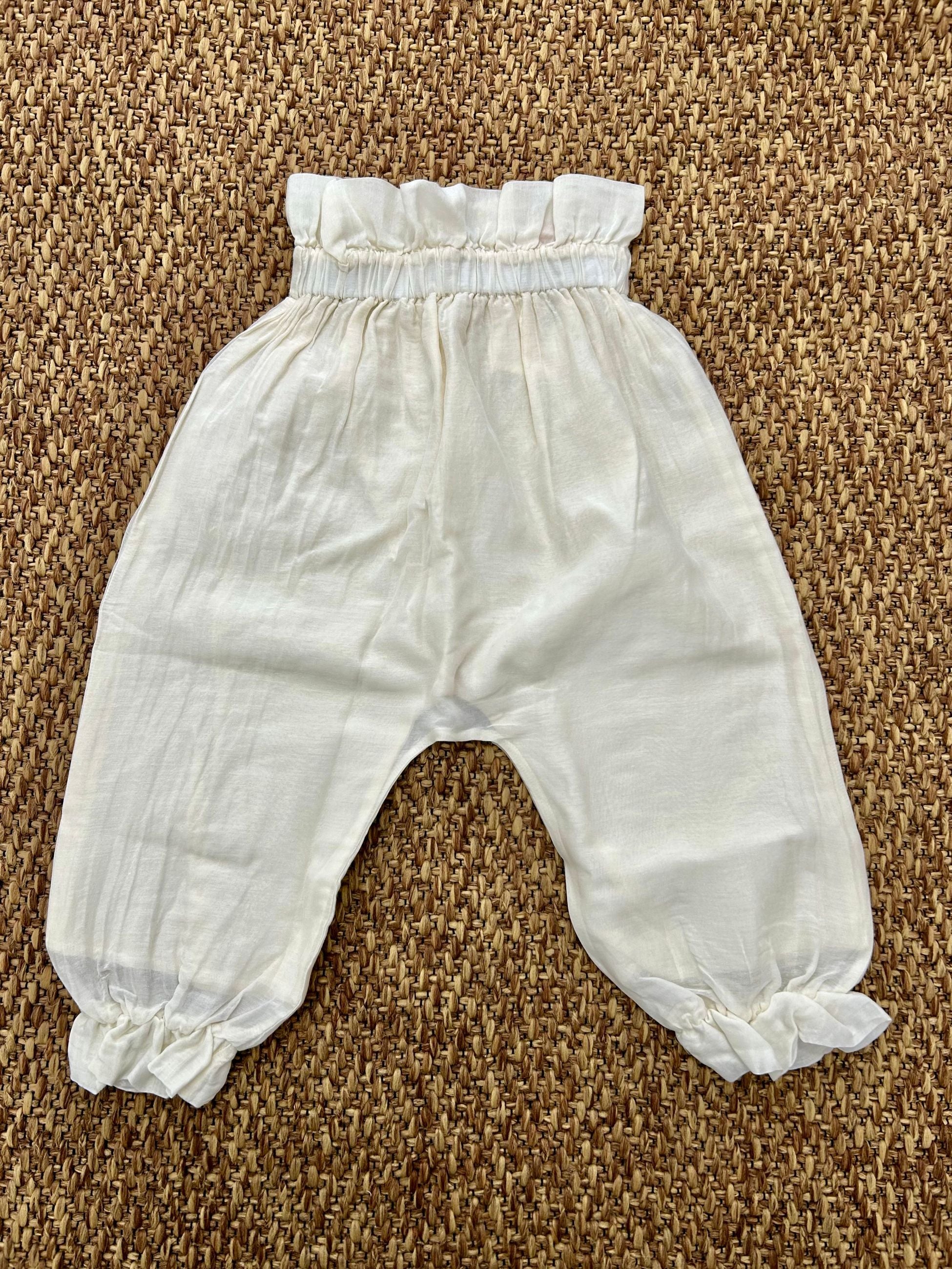 Pantaloni bimba in lino Fiorile
