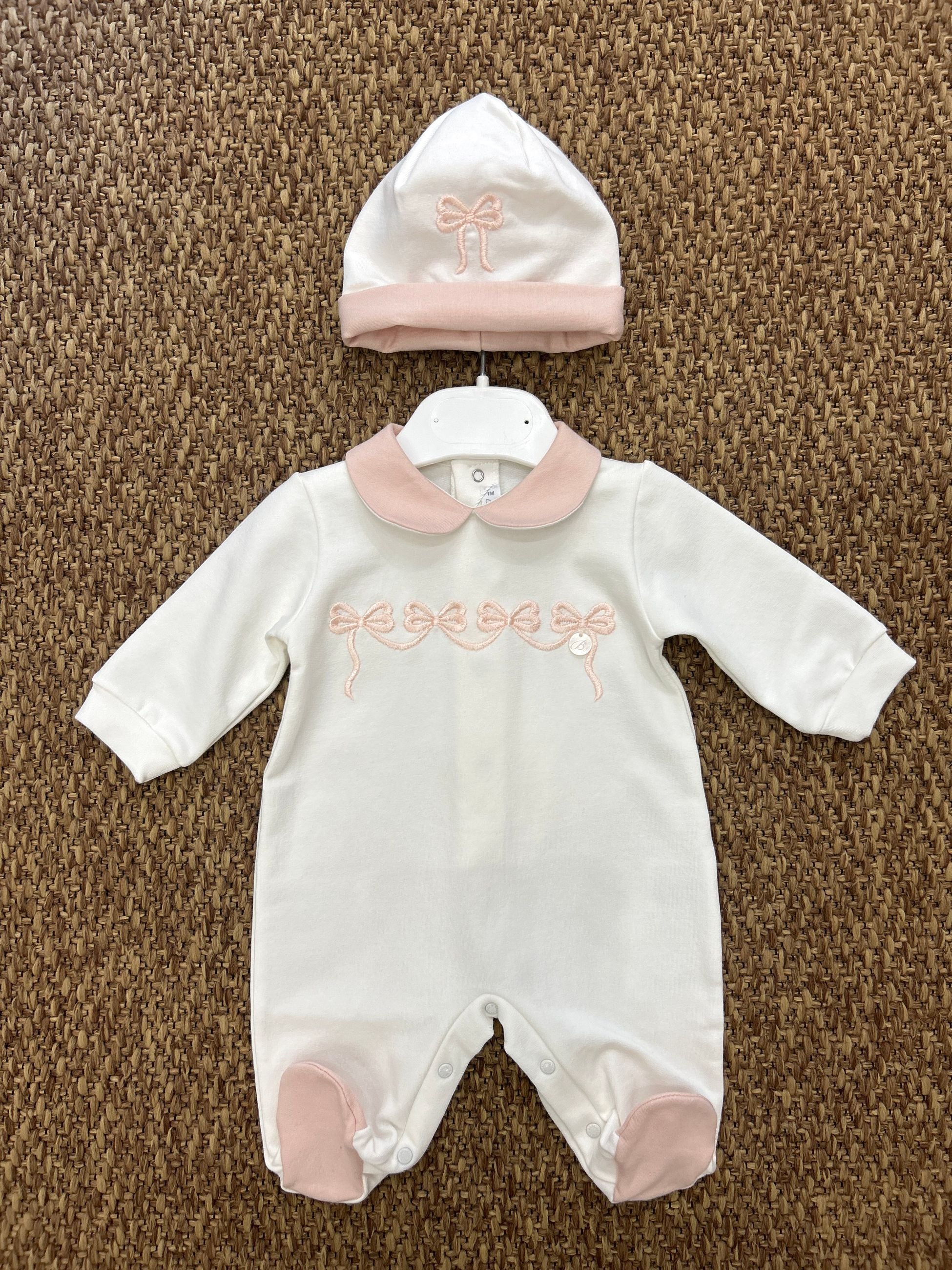 Tutina neonata fiocchetti con cappellino Barcellino