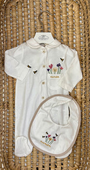 Tutina neonata con fiori Nanan