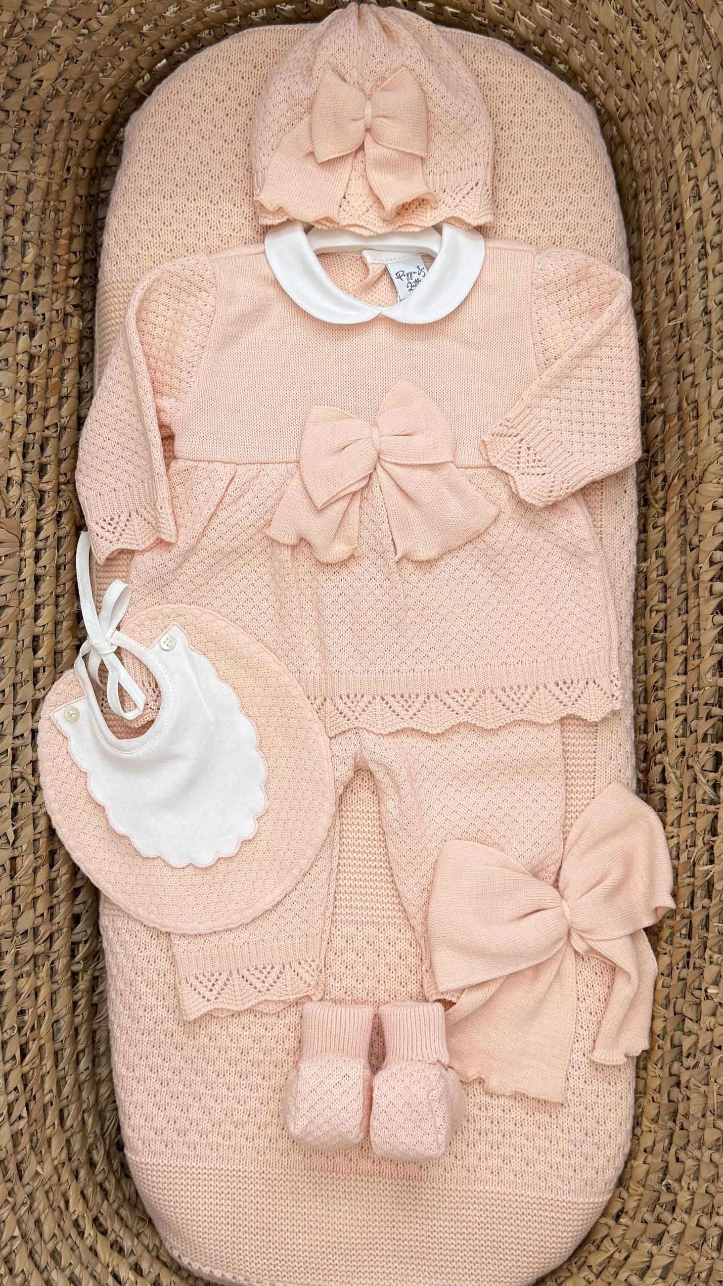 Set nascita neonata fiocchi Pappa e Latte