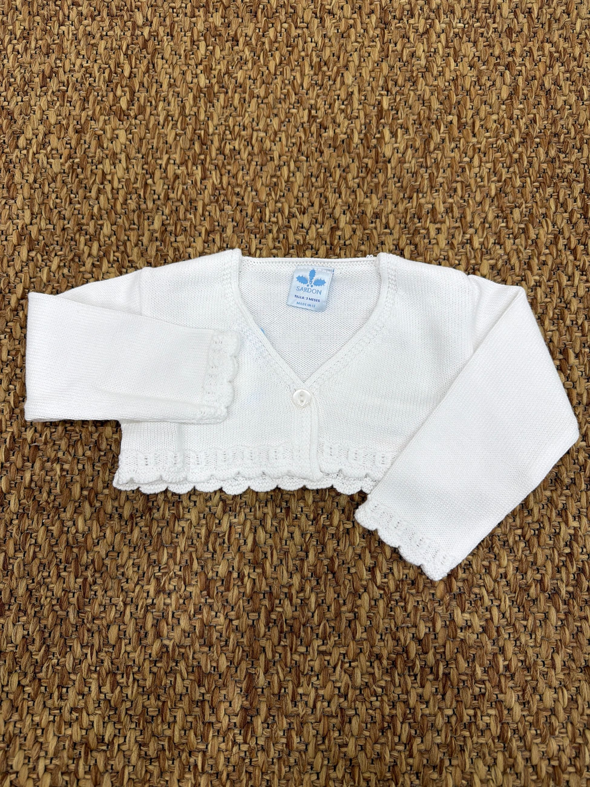 Giacchino bambina bordo smerlato Sardon