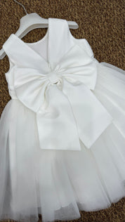 Abito bambina cerimonia con fiocco sul retro Baby A