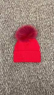 Cappello bimbi liscio con pon pon Enfant Made in Italy