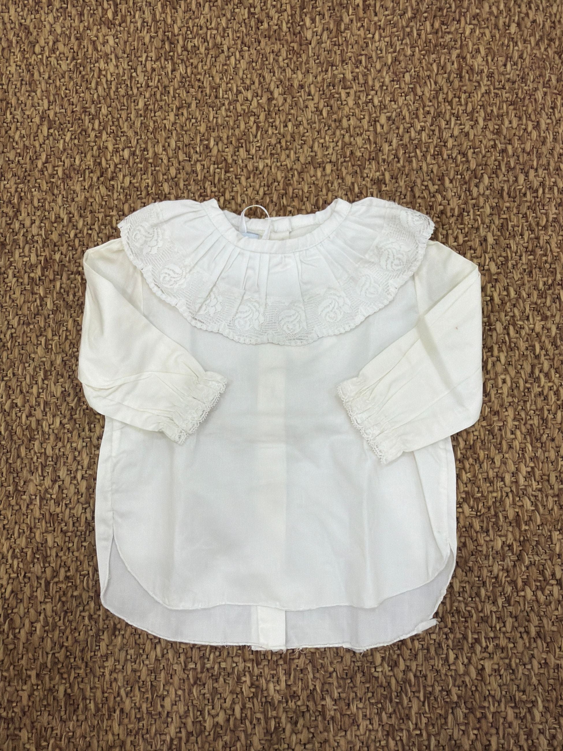 Camicia bambina collo volant Enfant Made in Italy