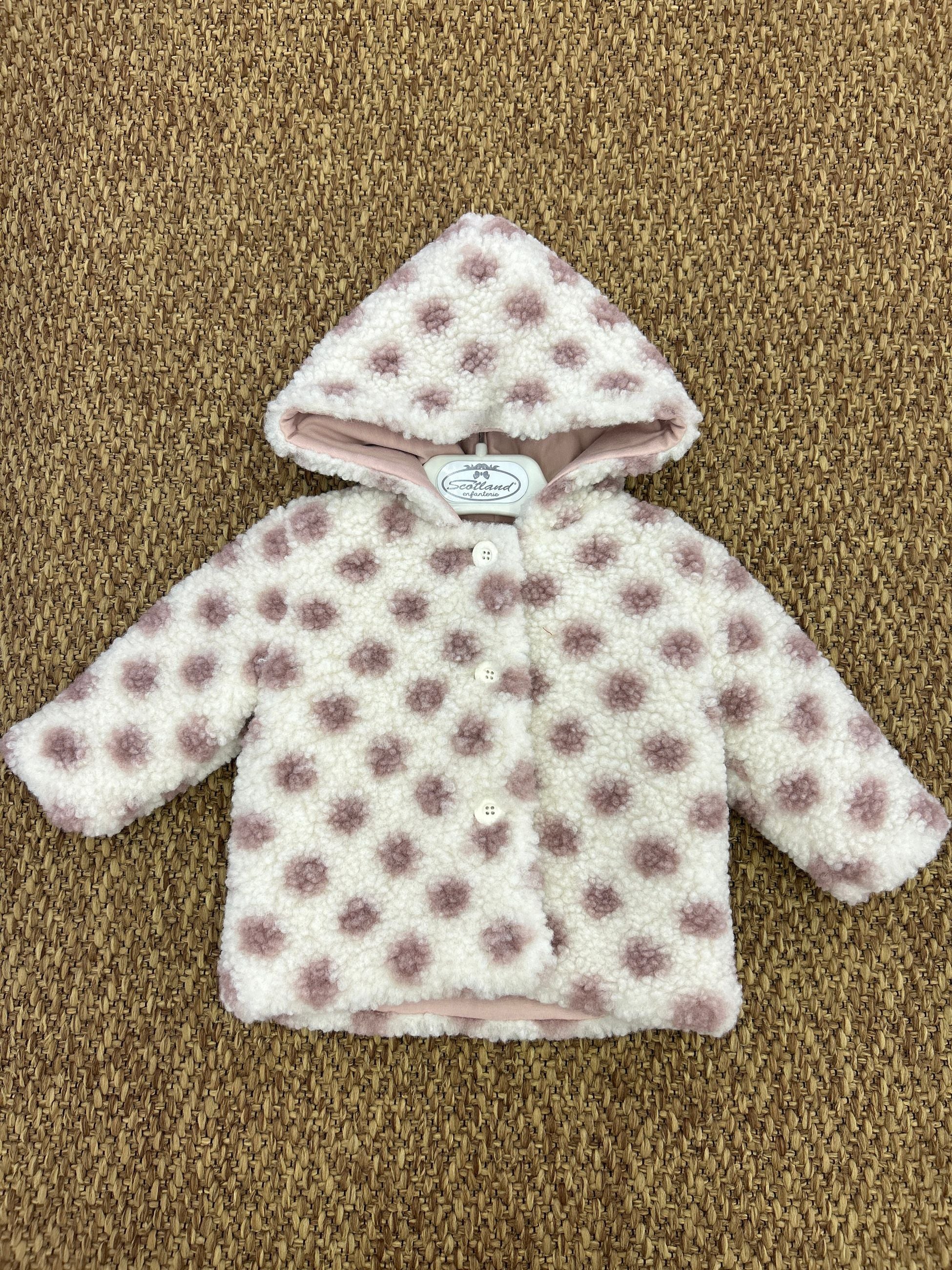 Cappotto bimba pelliccia a pois Marlù