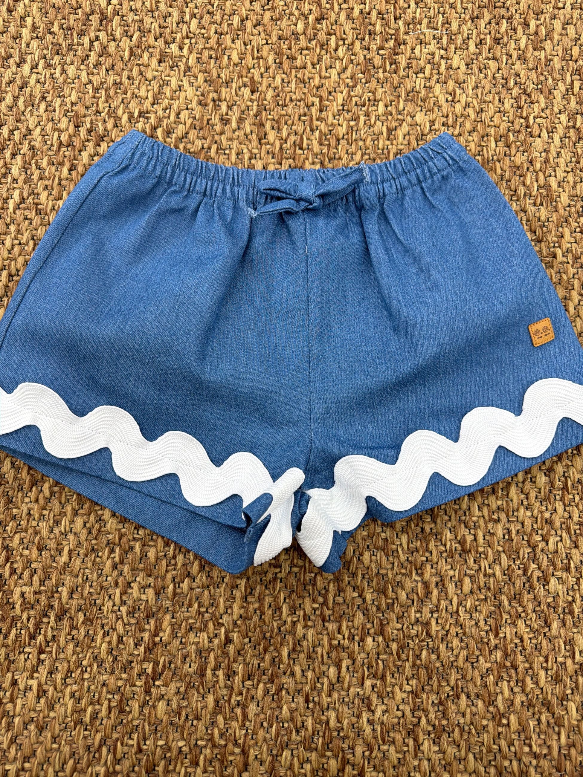 Short bambina con stampa ondulata Jose Varon