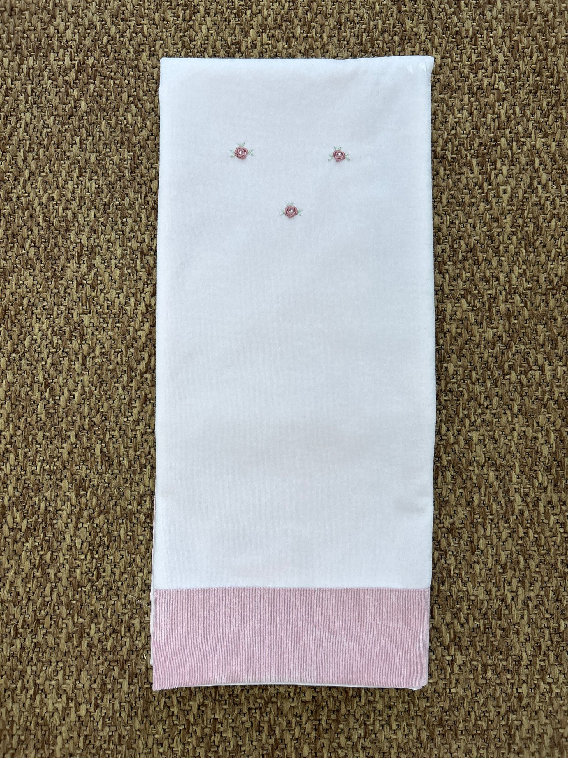 Copertina neonata orlo rosa Barcellino