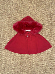Mantella bambina con cappuccio in pelliccetta Mac Ilusion