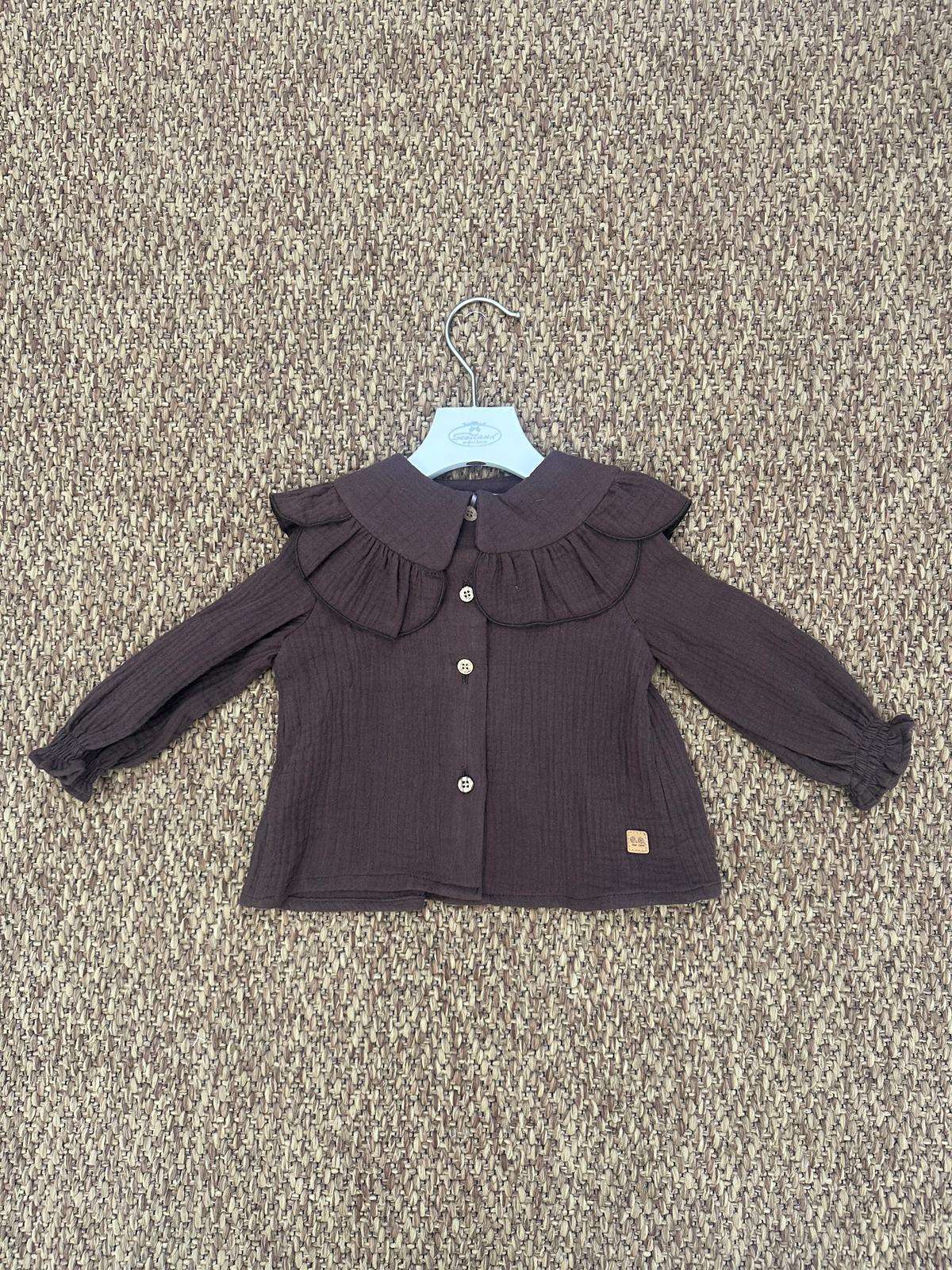 Camicia bambina collo volant Jose Varon