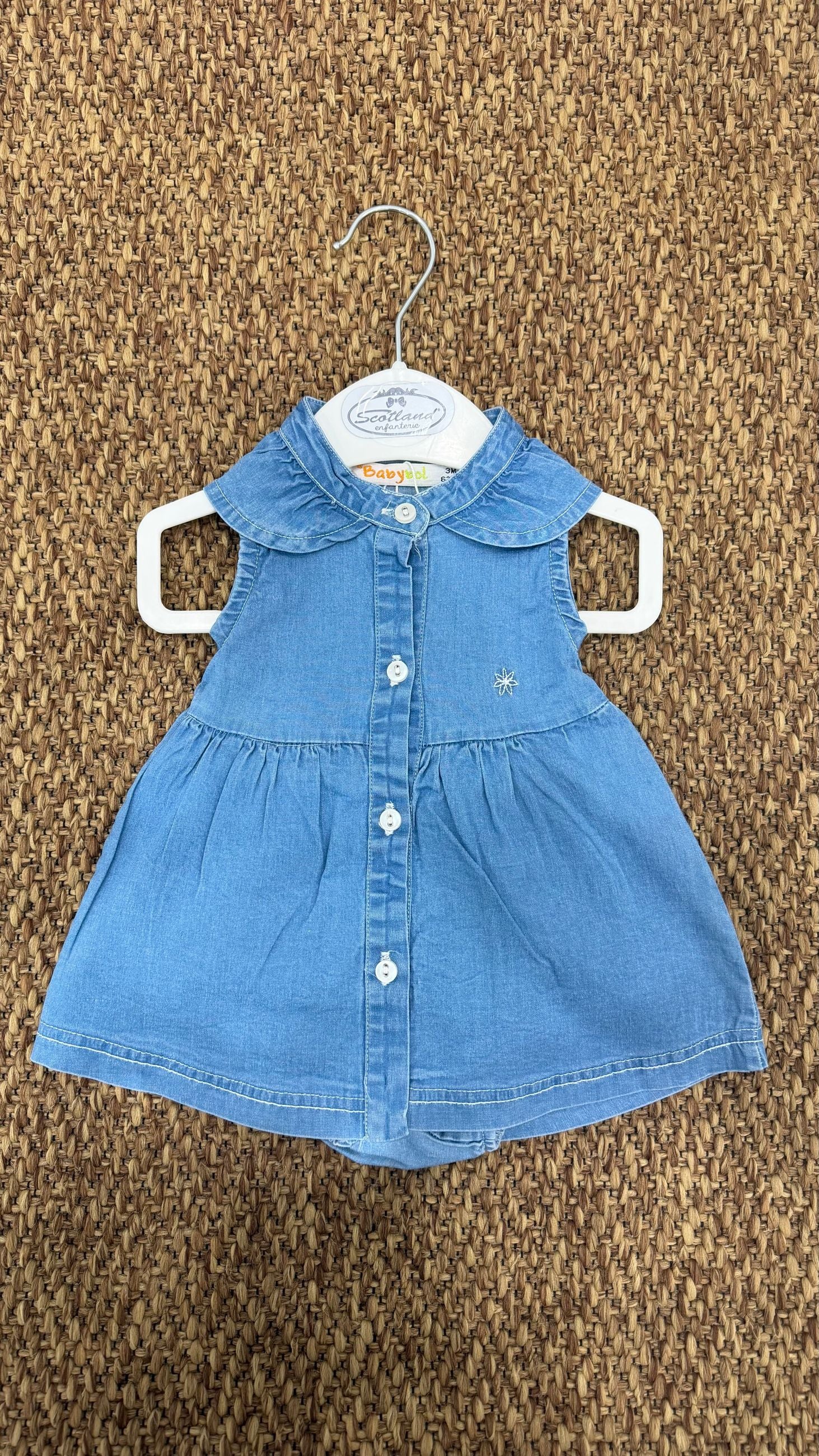 Completo bambina 2pz in denim Baby Bol