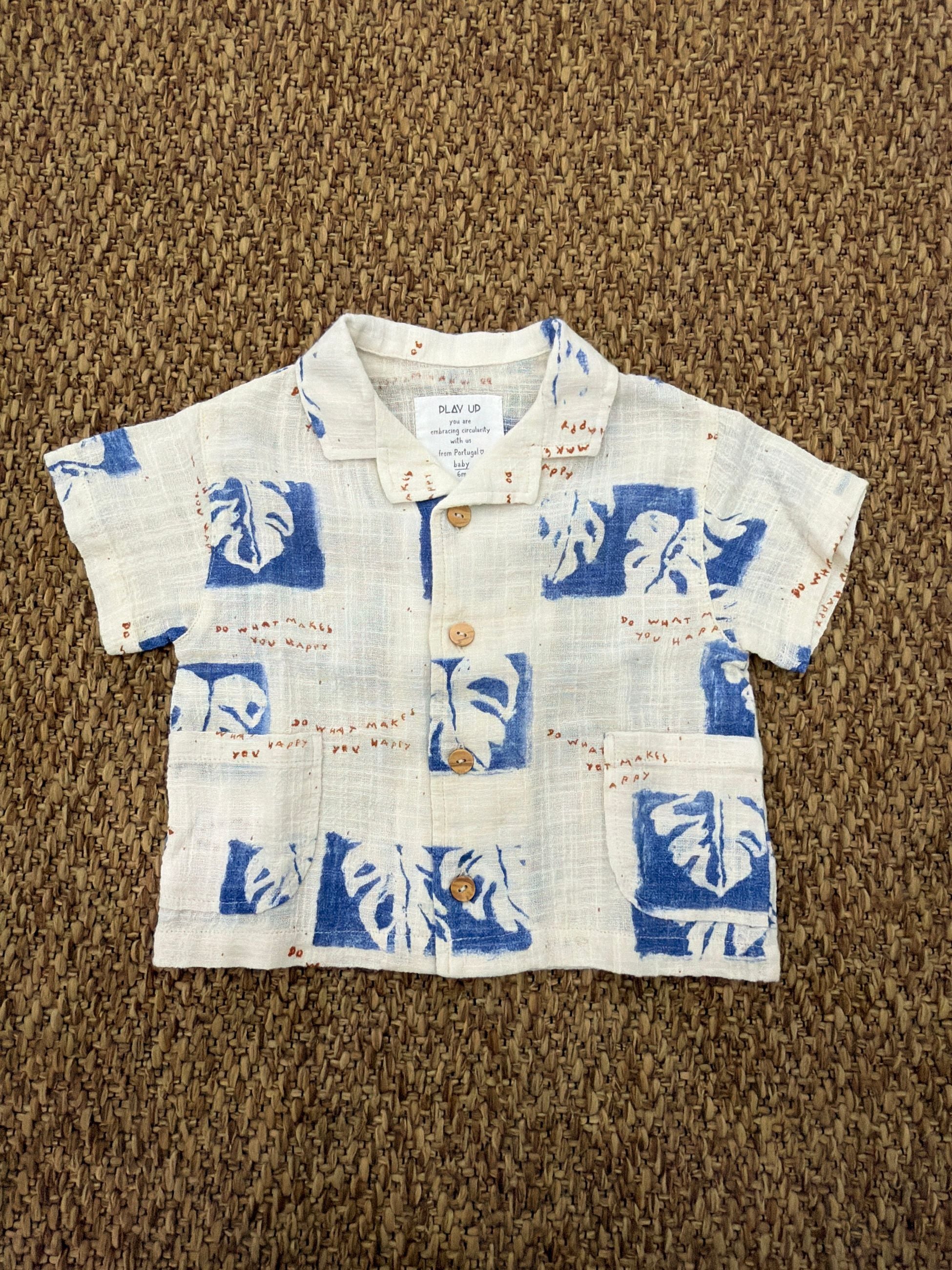 Camicia di lino bambino palme Play Up
