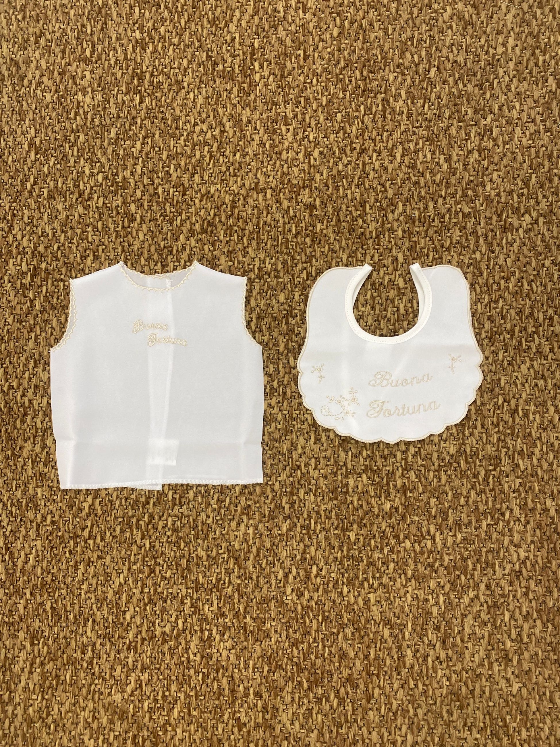 Set camicia della fortuna con bavetta Pappa e Latte