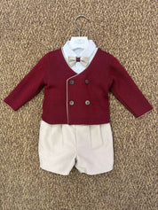 Completo bambino cerimonia 4pz con cardigan doppio petto Baby A
