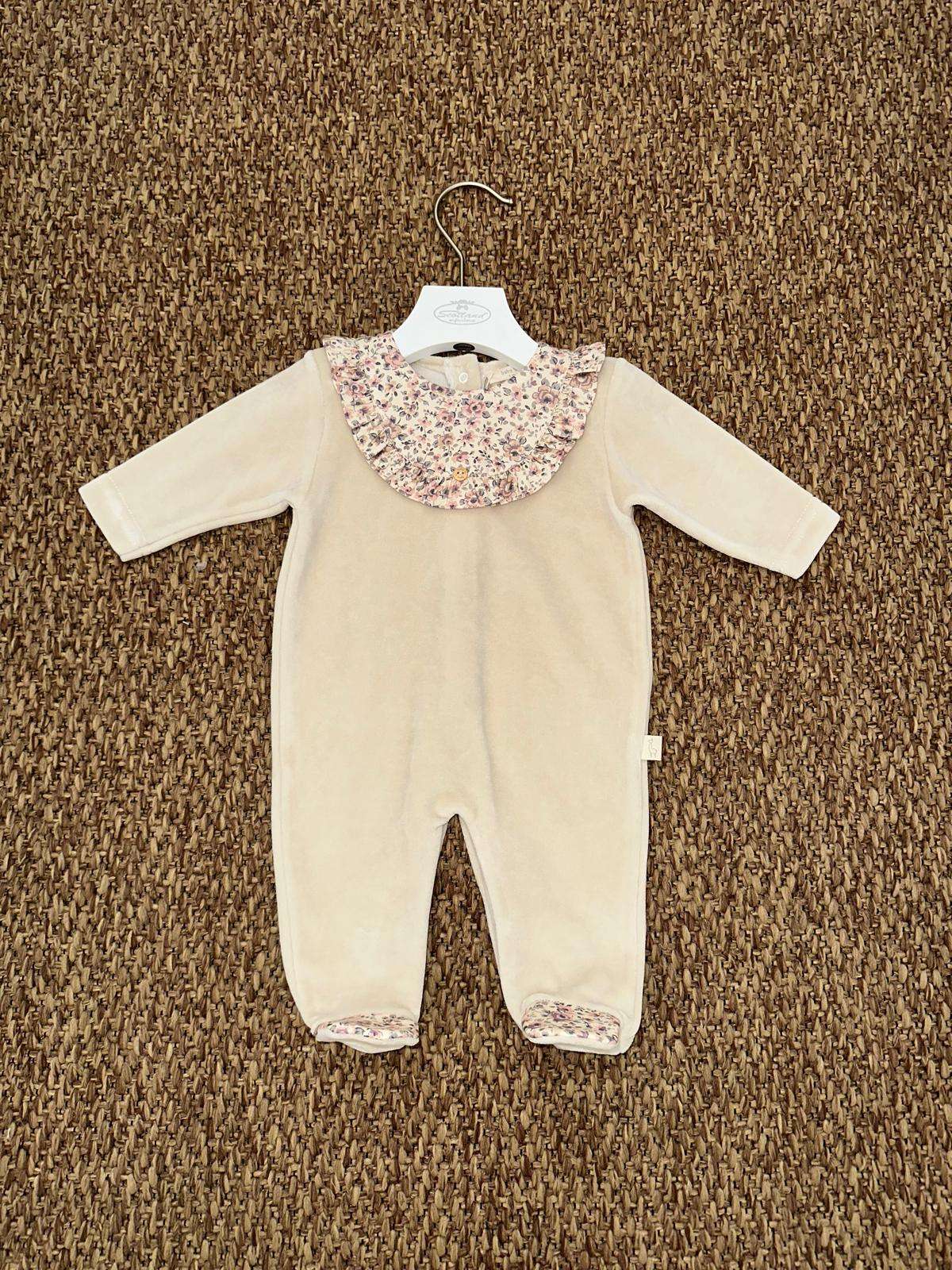 Tutina neonata con collo a fiori Baby Gi