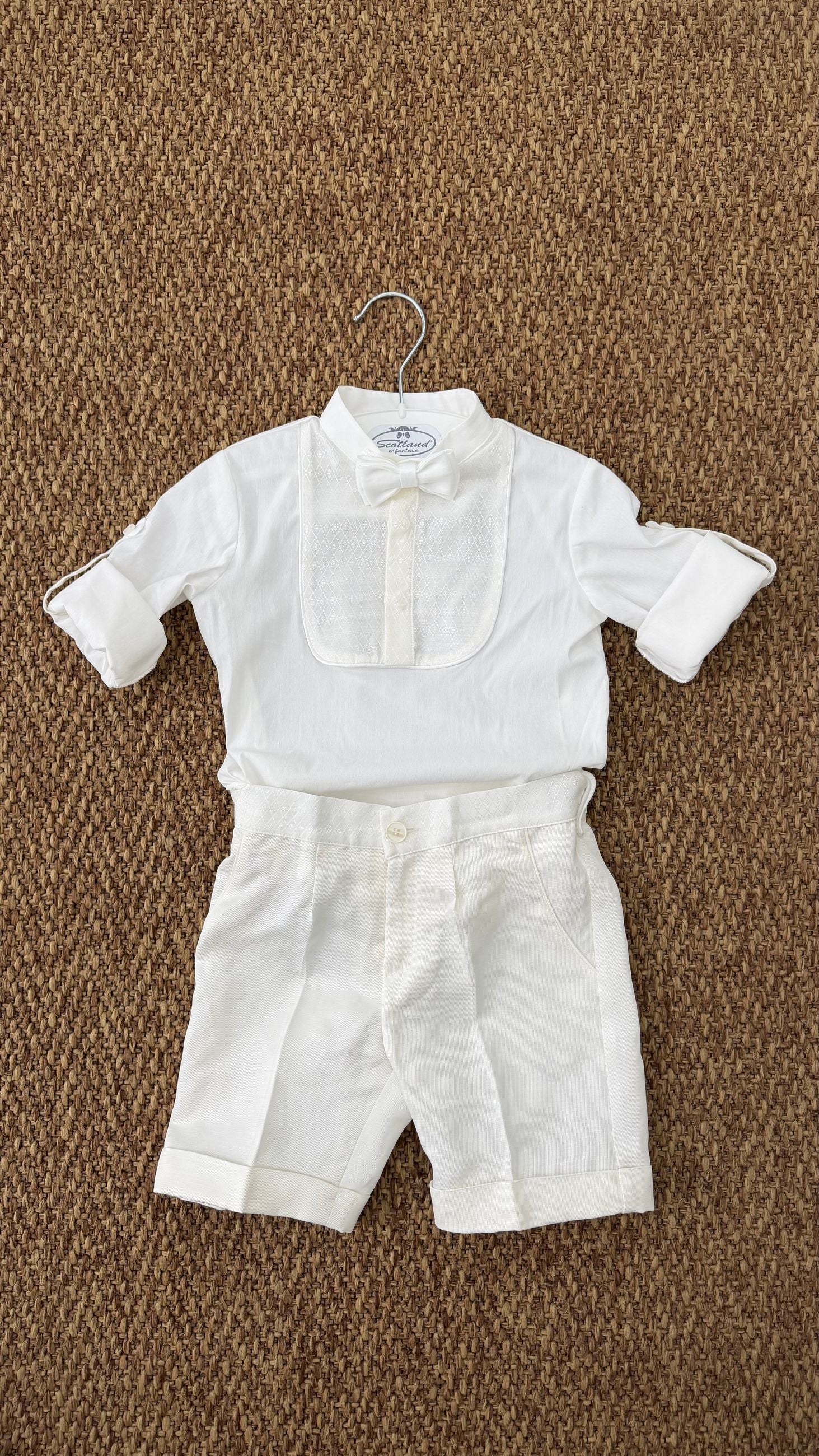 Completo bambino battesimo 2pz con papillon Baby A